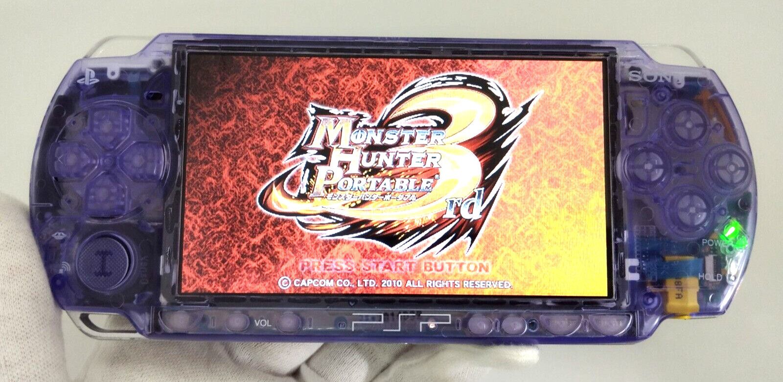 Sony PSP 2000 System w/ Charger Clear Purple color Region Free Import Custom
