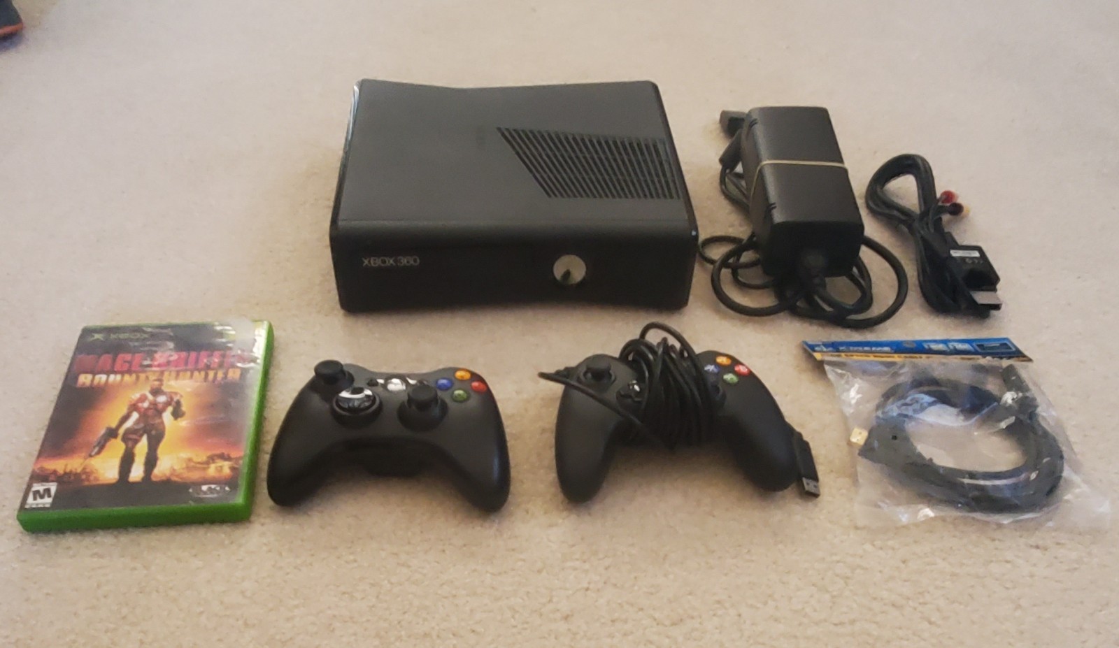 Microsoft Xbox 360 S 4GB Console – w/ Controllers (Tested/Working )