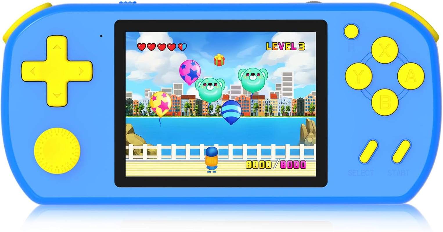 Handheld Game Console 218 Built In Games 3.0 in HD Screen Rechargeable Kids