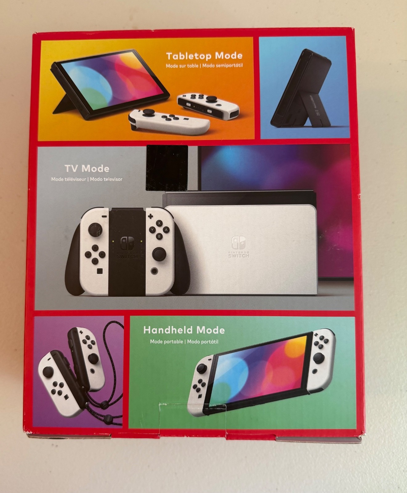 Nintendo Switch OLED White Console Bundle – Case + SD Card + Joy Cons + Game
