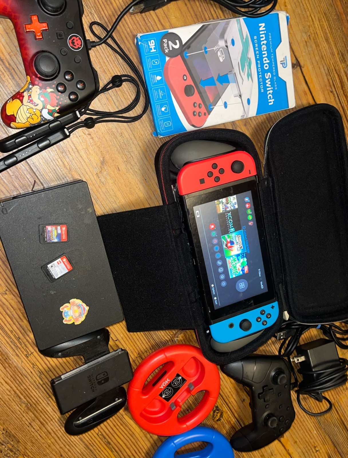 Nintendo Switch v1 Video Game Console HAC-001 Bundle Accessories Games + More