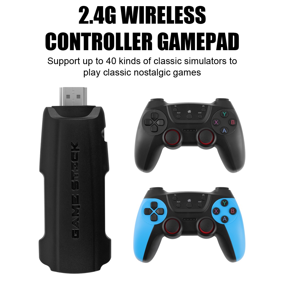 Video Game Console Retro 58000+Games TV Stick 256G 4K HDMI 2 Wireless Controller