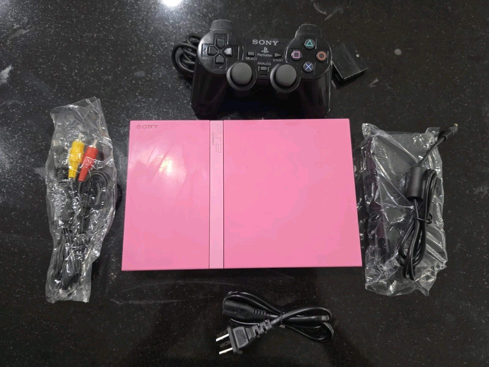 Sony PS2 PlayStation2 Pink Slim Console Complete. Tested working