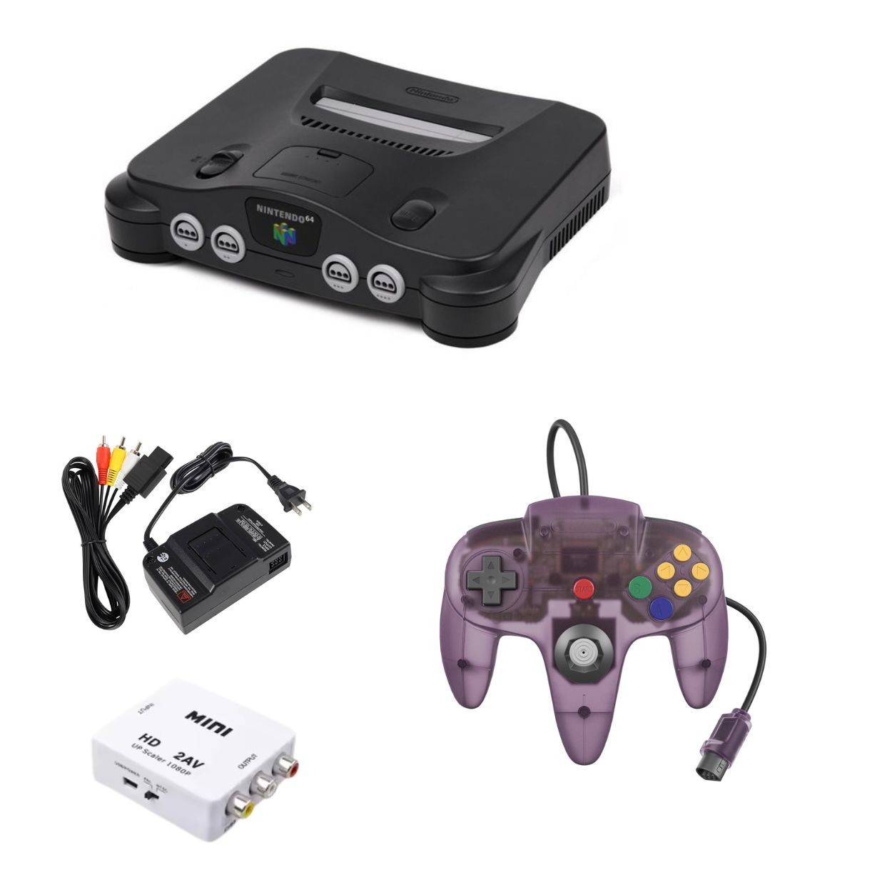 Nintendo 64 Console Bundle | Pick Controllers | Includes Cords + 1-Year Warranty