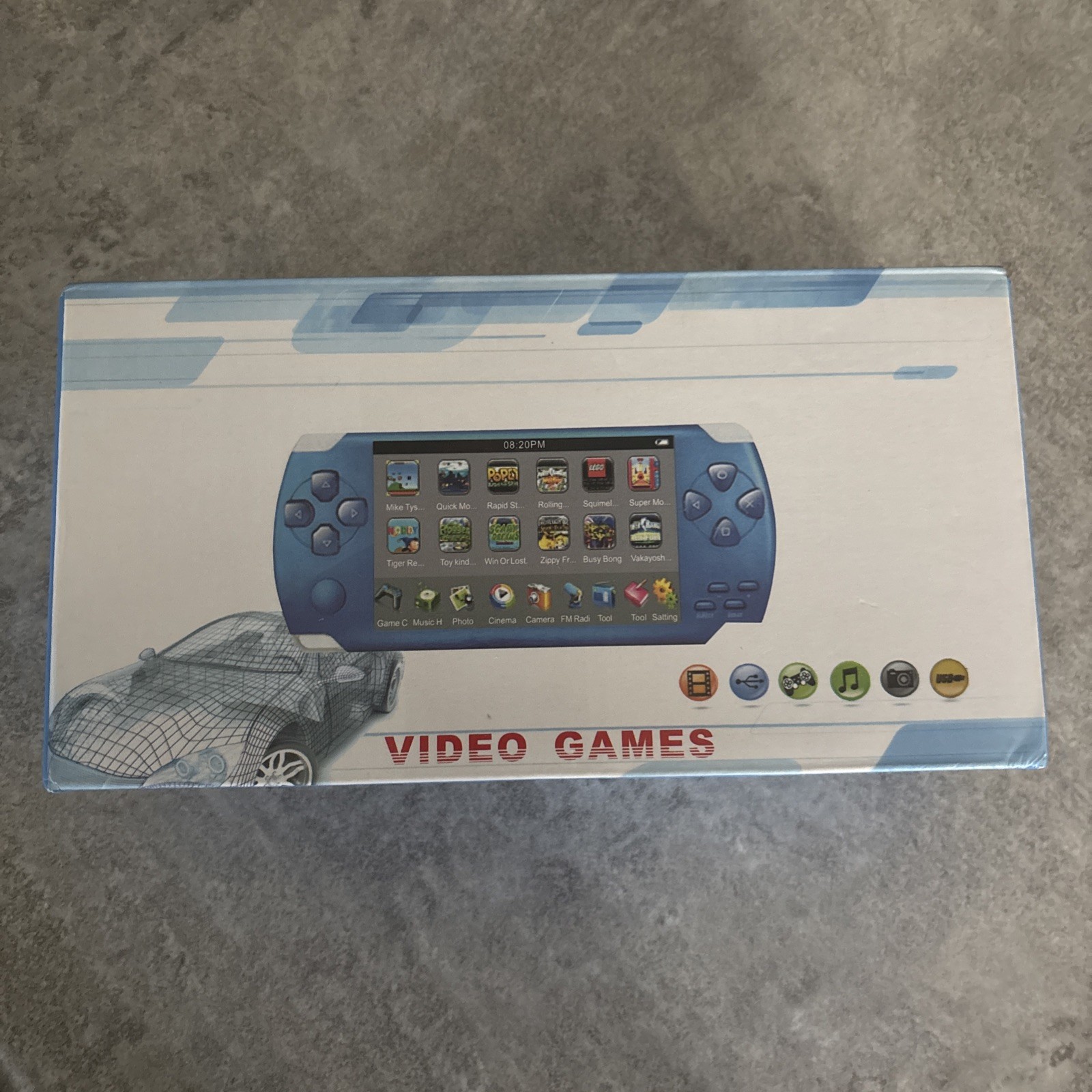 Built-in 5000 games, 8GB 4.3 Inch PMP Handheld Game Player MP3 MP4 MP5 Player Vi