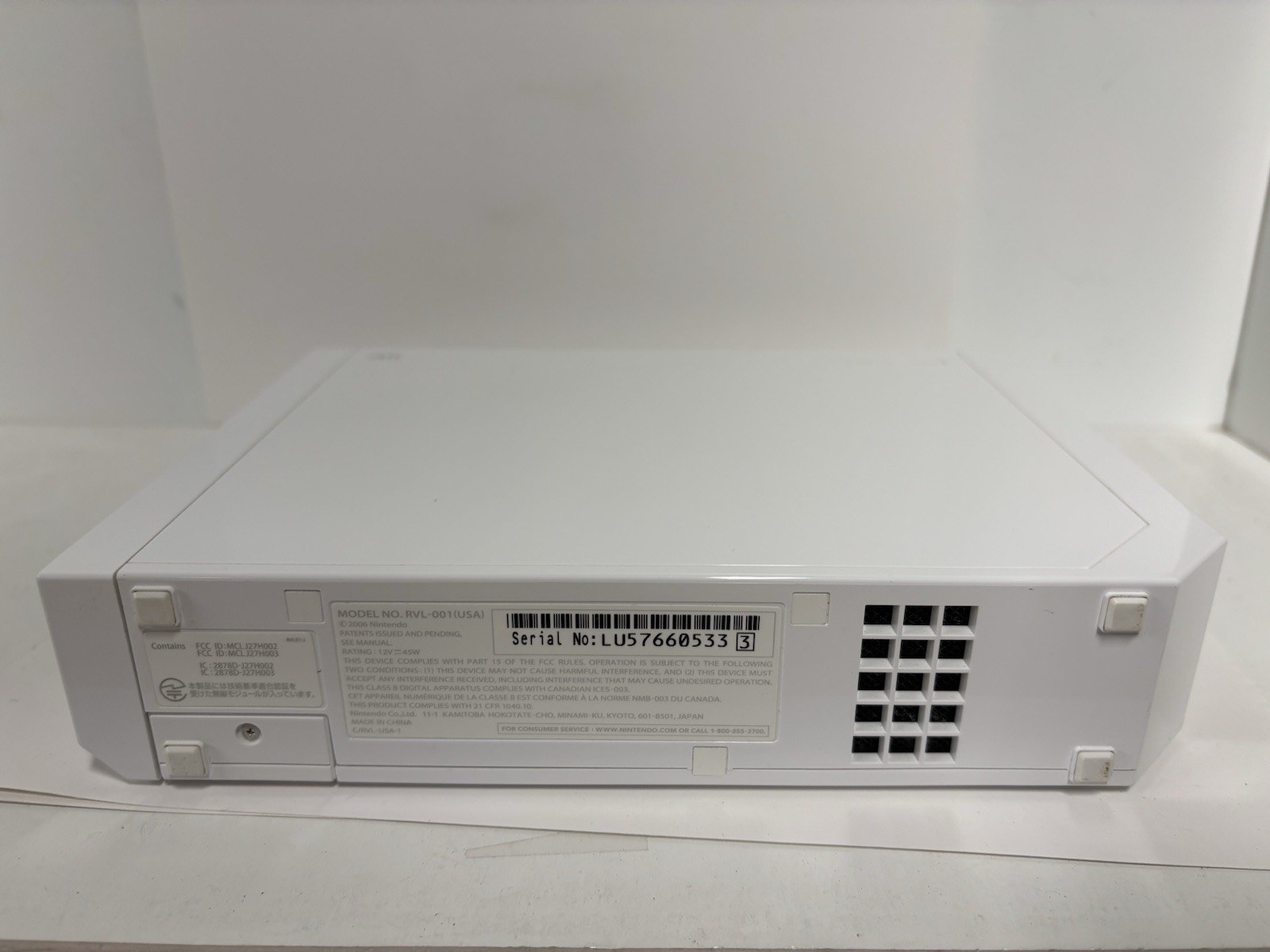 Nintendo Wii White Console – Tested & Working – RVL-001 GameCube Compatible