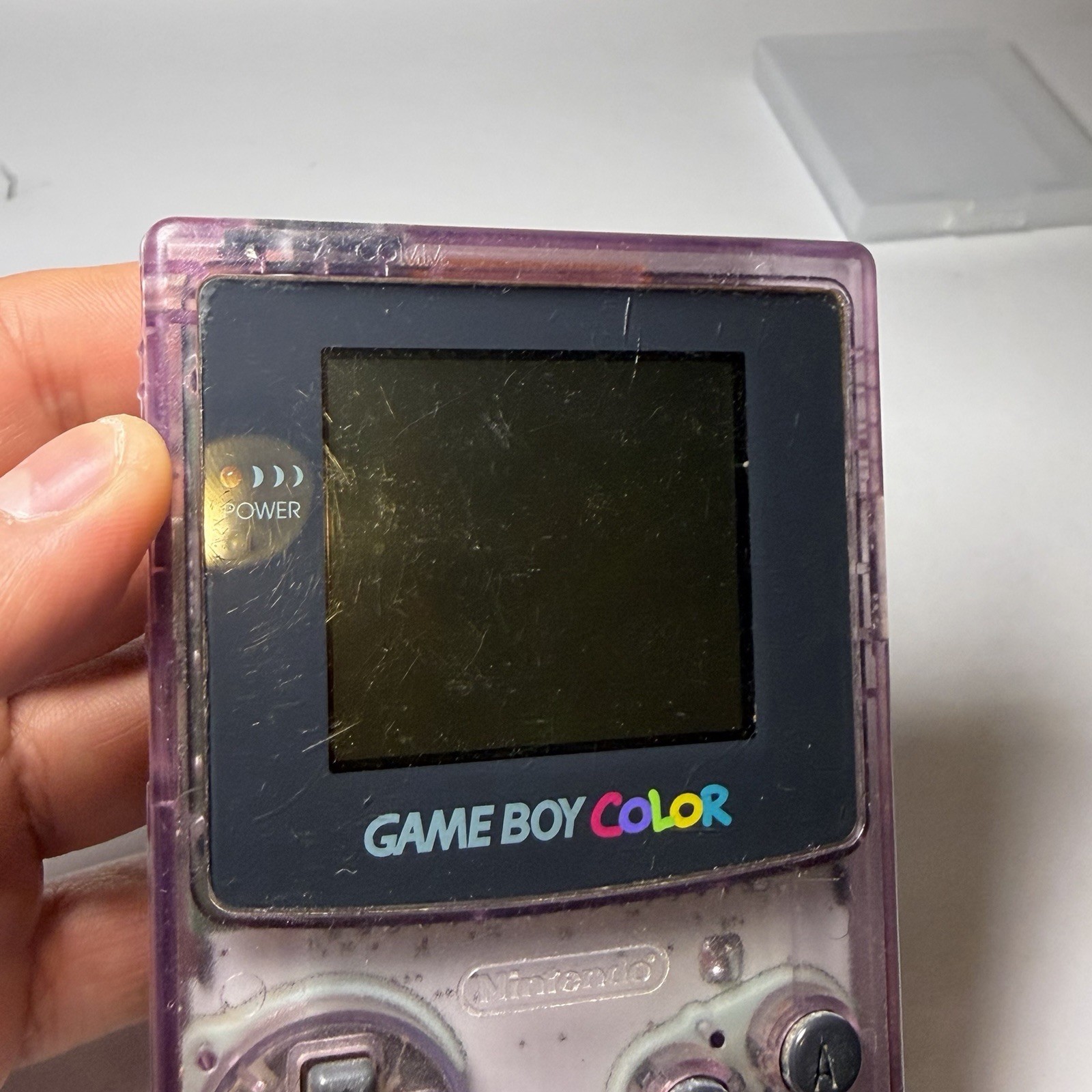 Nintendo Game Boy Color Clear Atomic Purple Console Tested & Working Used