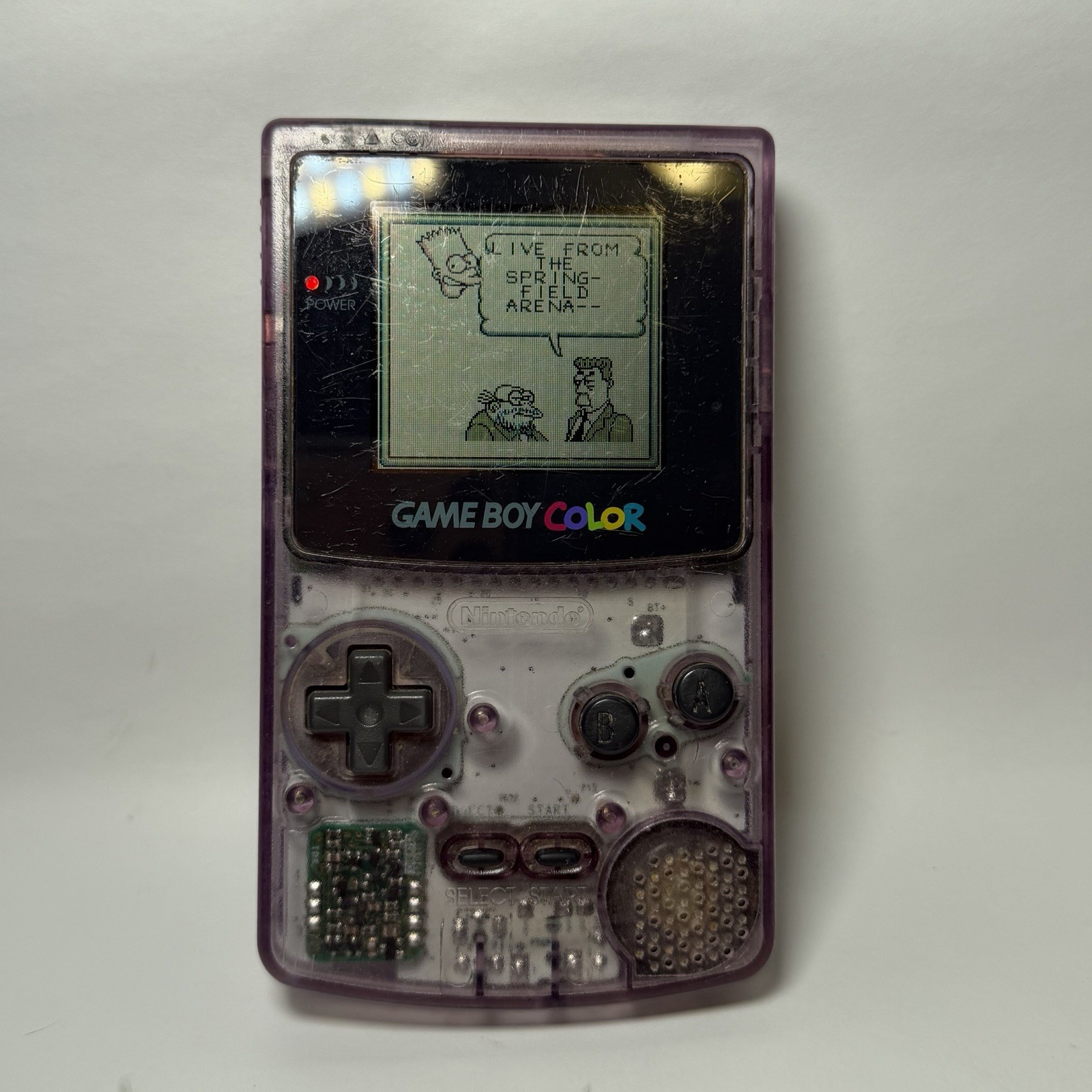 Nintendo Game Boy Color Clear Atomic Purple Console Tested & Working Used