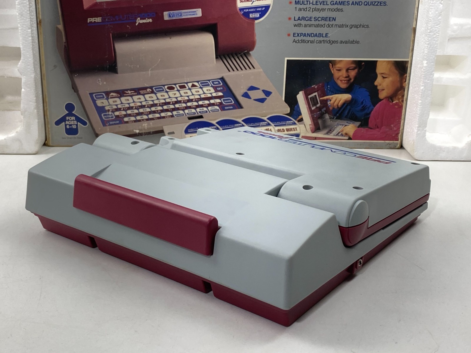 Vintage VTECH Pre Computer Junior 1000 Learning Educational Game 1990 NEW