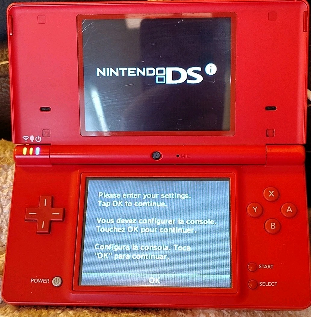 Nintendo DSi Red Console Tested & Working Charger Included No Stylus