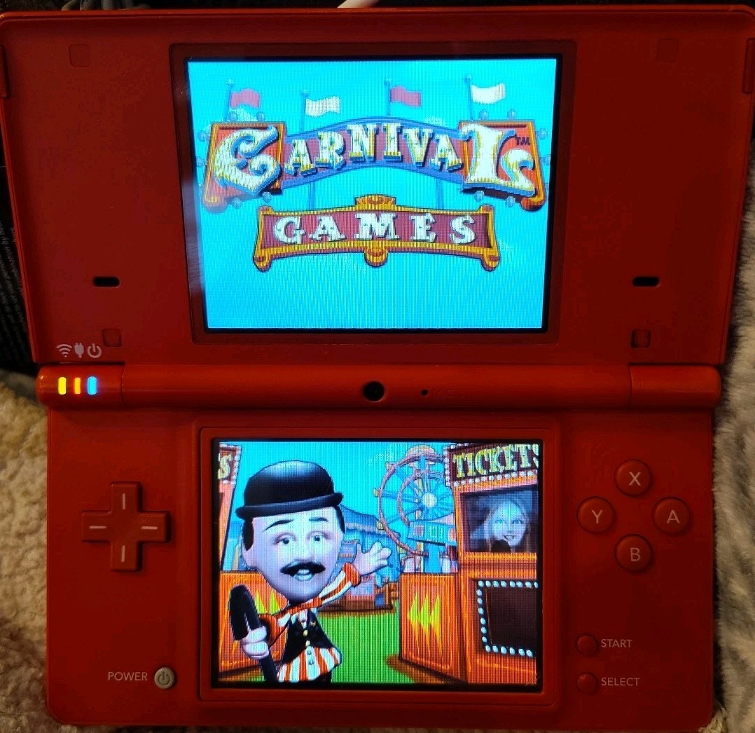 Nintendo DSi Red Console Tested & Working Charger Included No Stylus