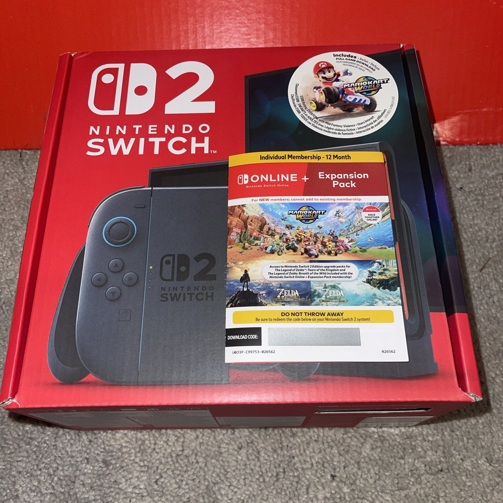 Nintendo Switch 2 Mario Kart World + 12 Month Membership IN HAND SHIP FAST