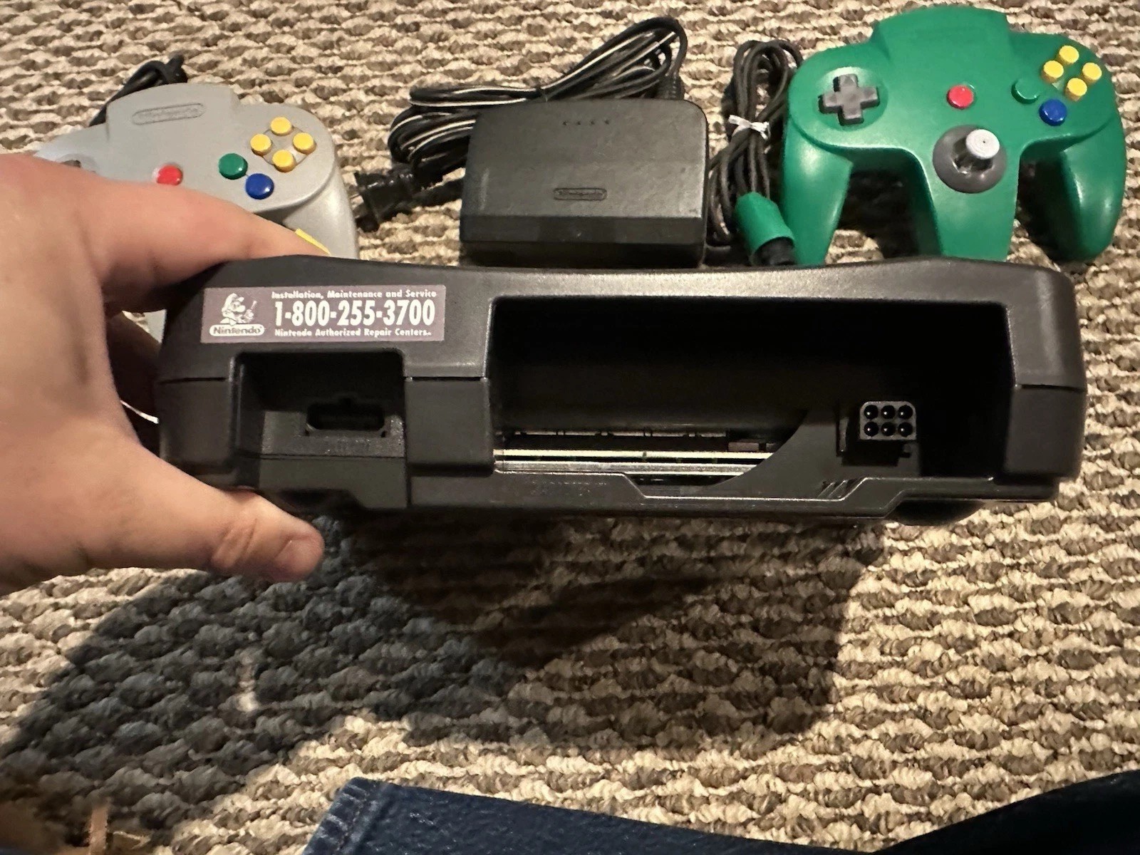 Nintendo 64 N64 Console, 2 OEM Original Controllers Works (Read description)