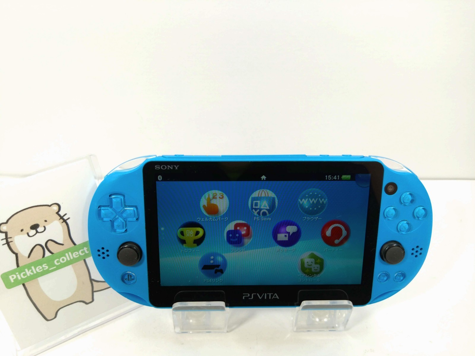 Sony PS Vita Aqua Blue PCH-2000 ZA23 Console only Wi-Fi PSV Slim Tested 0603E