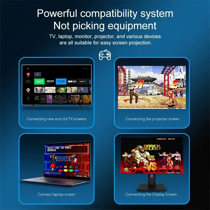 Retro Game Console Stick H313 Quad Core TV Box 40000+ Games