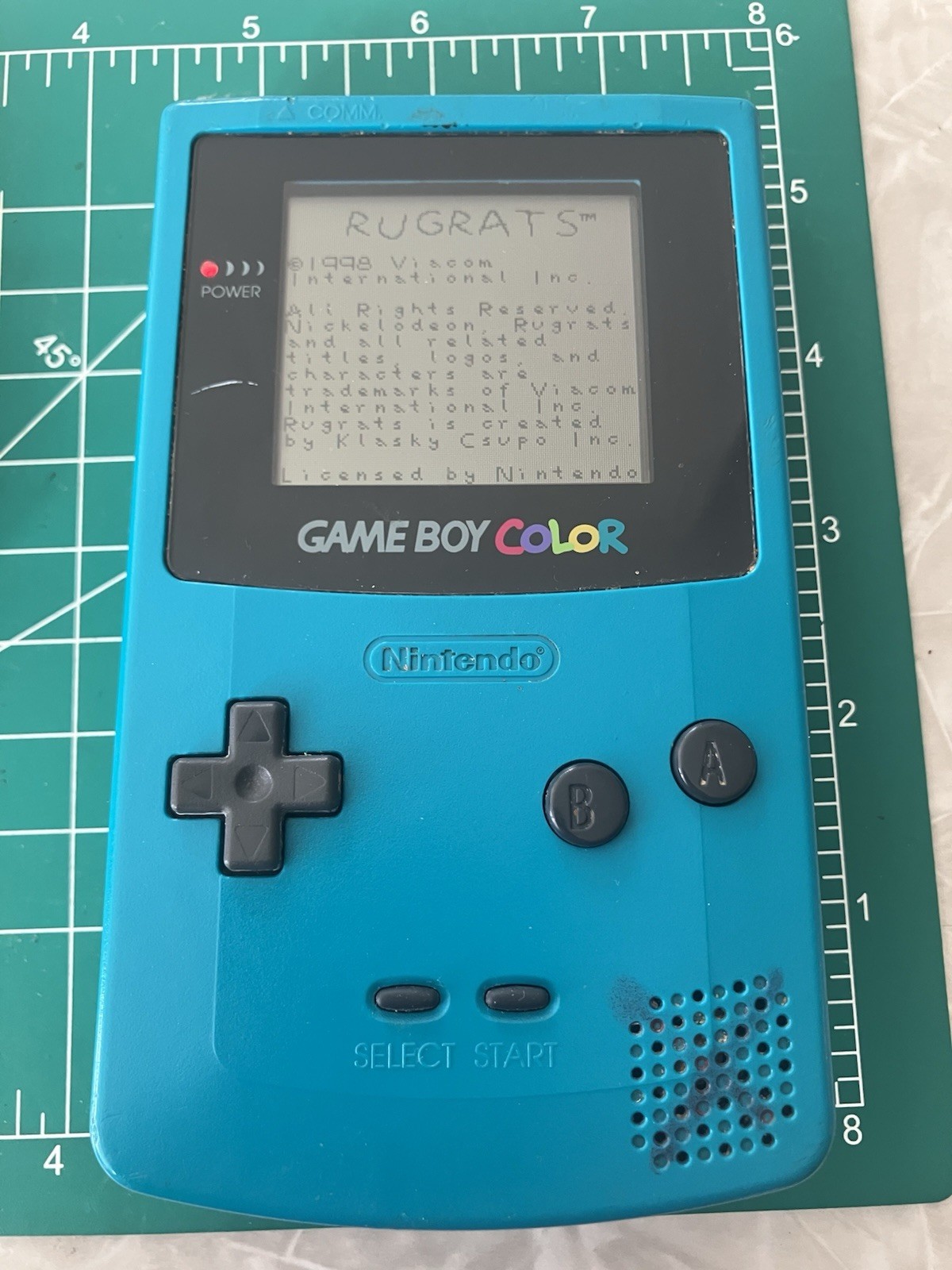 GameBoy Color Blue Console Nintendo Japan With Light Tested Working