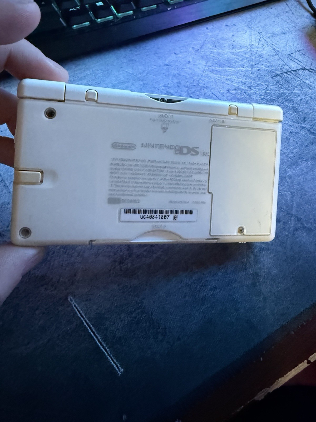 Nintendo DS Lite Console USG-001 Polar White Tested & Working Great Condition