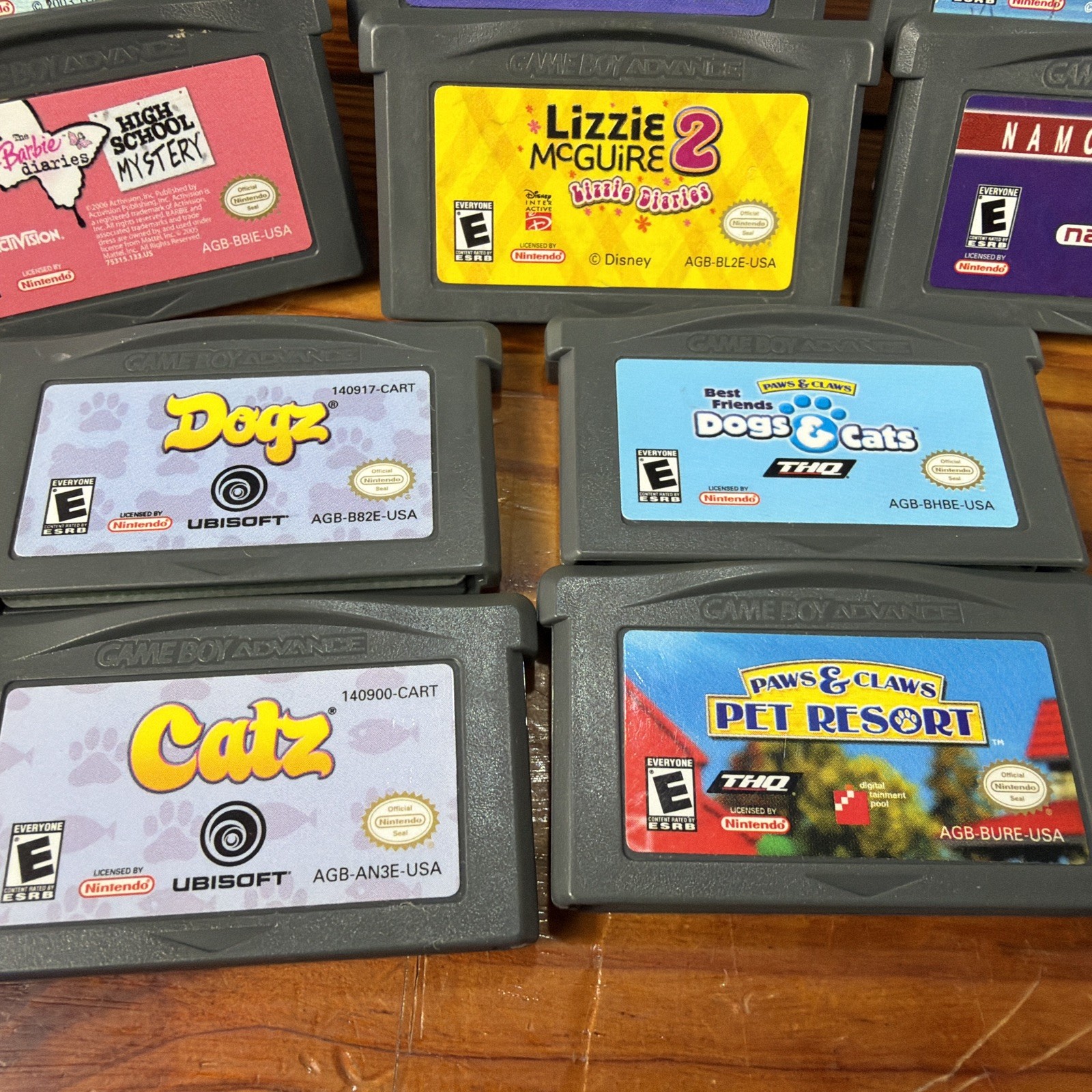 Nintendo Game Boy Advance Handheld HUGE BUNDLE Purple Indigo 14 Games PLUS!