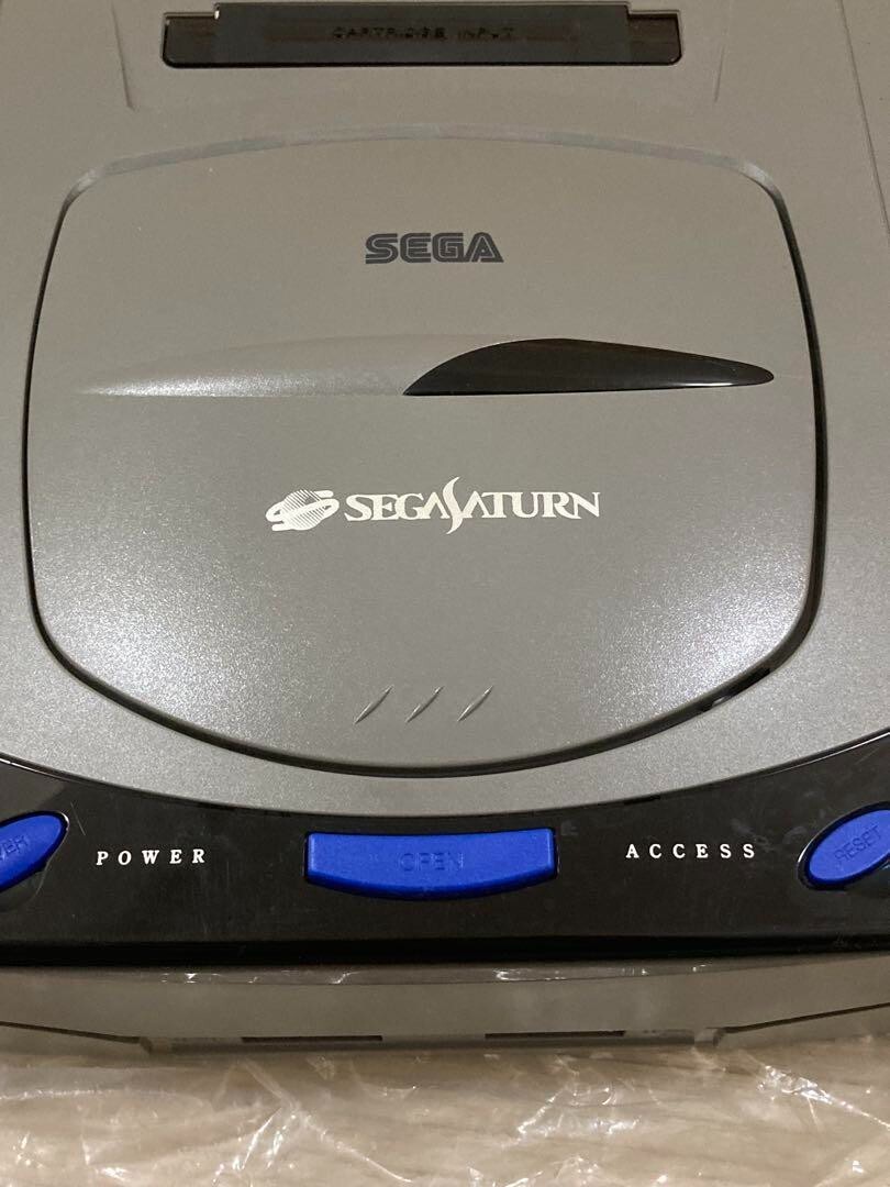 Sega Saturn Console Gray HST-0004 with 2controllers Japanese Version settested