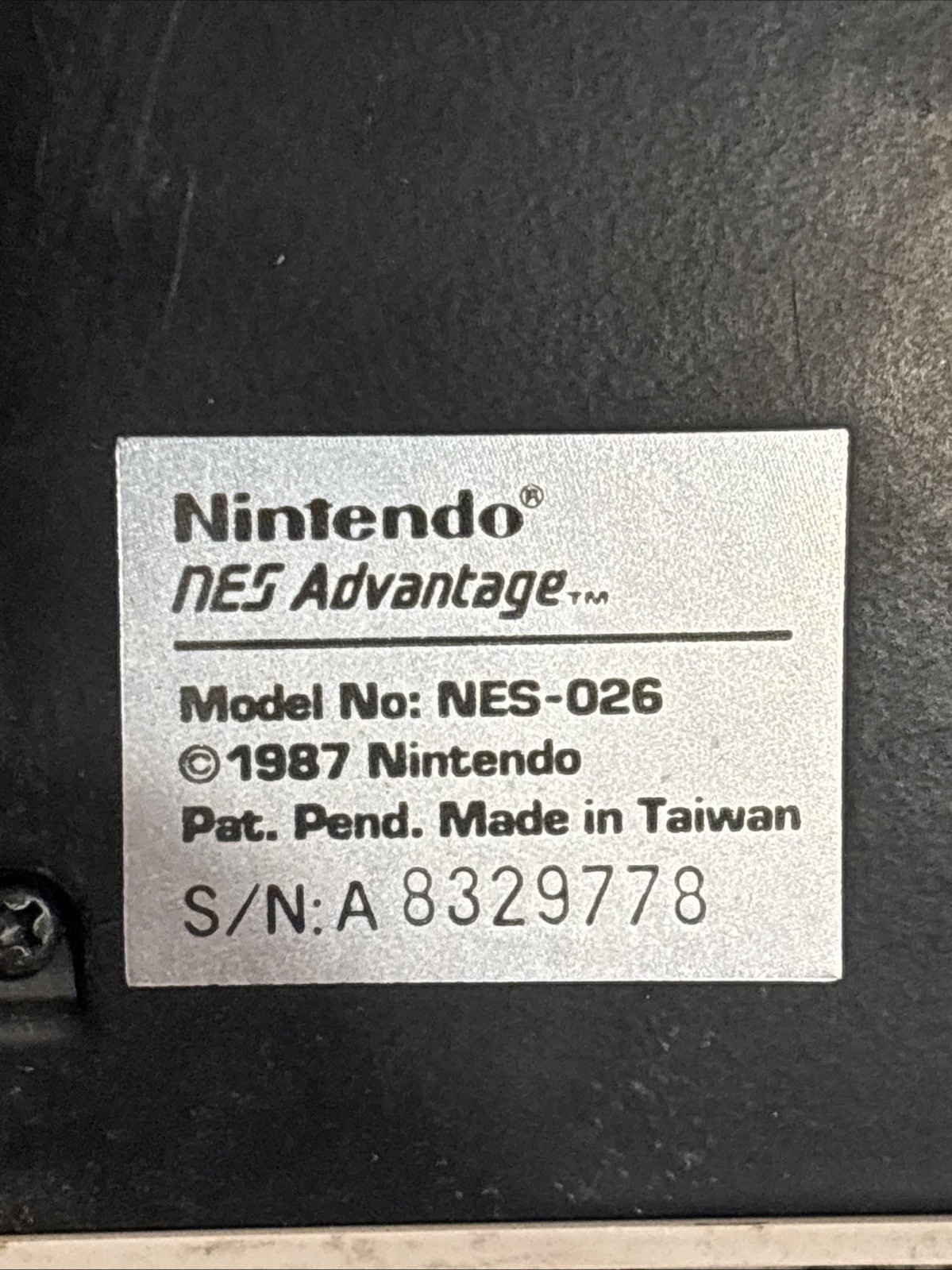 Nintendo Entertainment System NES Advantage Wired Joystick Controller 1987