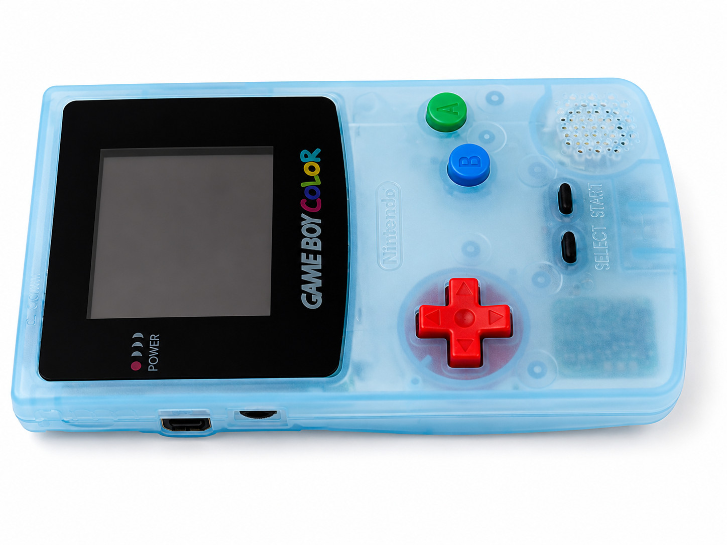 Nintendo Game Boy Color GBC IPS Backlit LCD Custom Ice Blue Console Tested