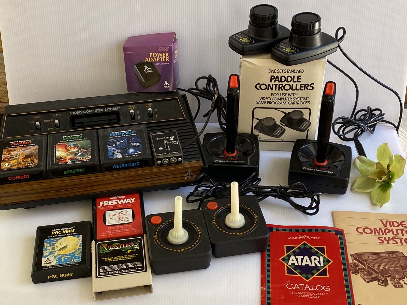 VINTAGE Atari CX2600A Video Game Console, Controllers, 6 Games, Original Box