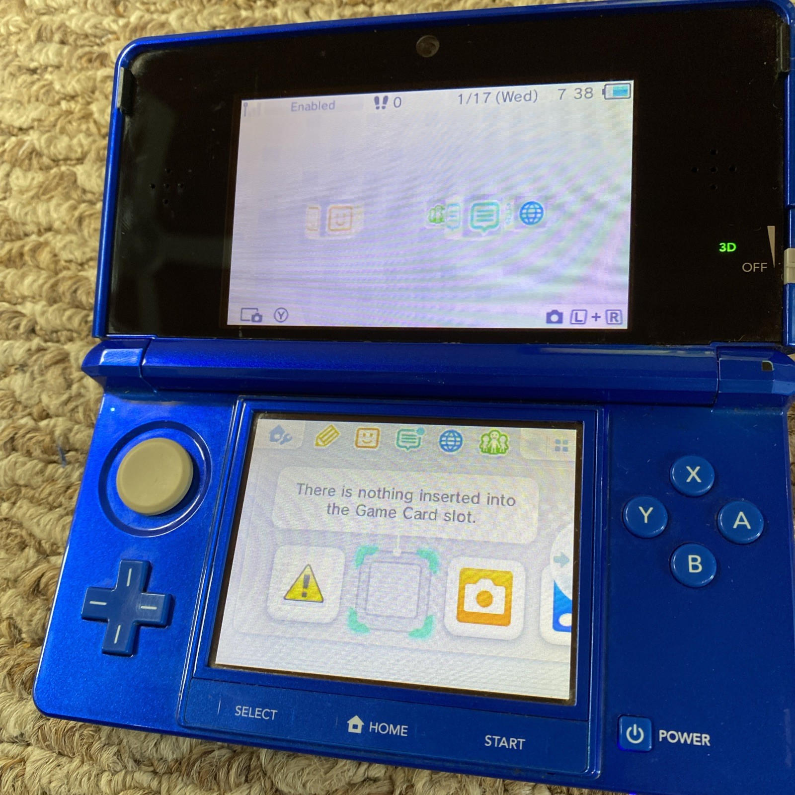 Nintendo 3DS Luigi’s Mansion: Dark Moon Cobalt Blue System w/Charger FREE Ship!