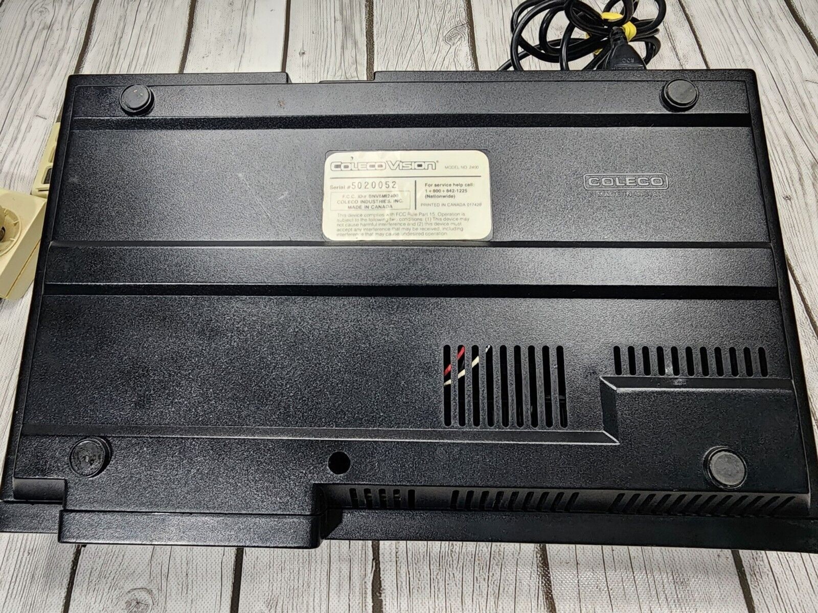 Coleco ColecoVision 2400 Game Console w/ 2 Controllers & 2 Keypad Gemstiks