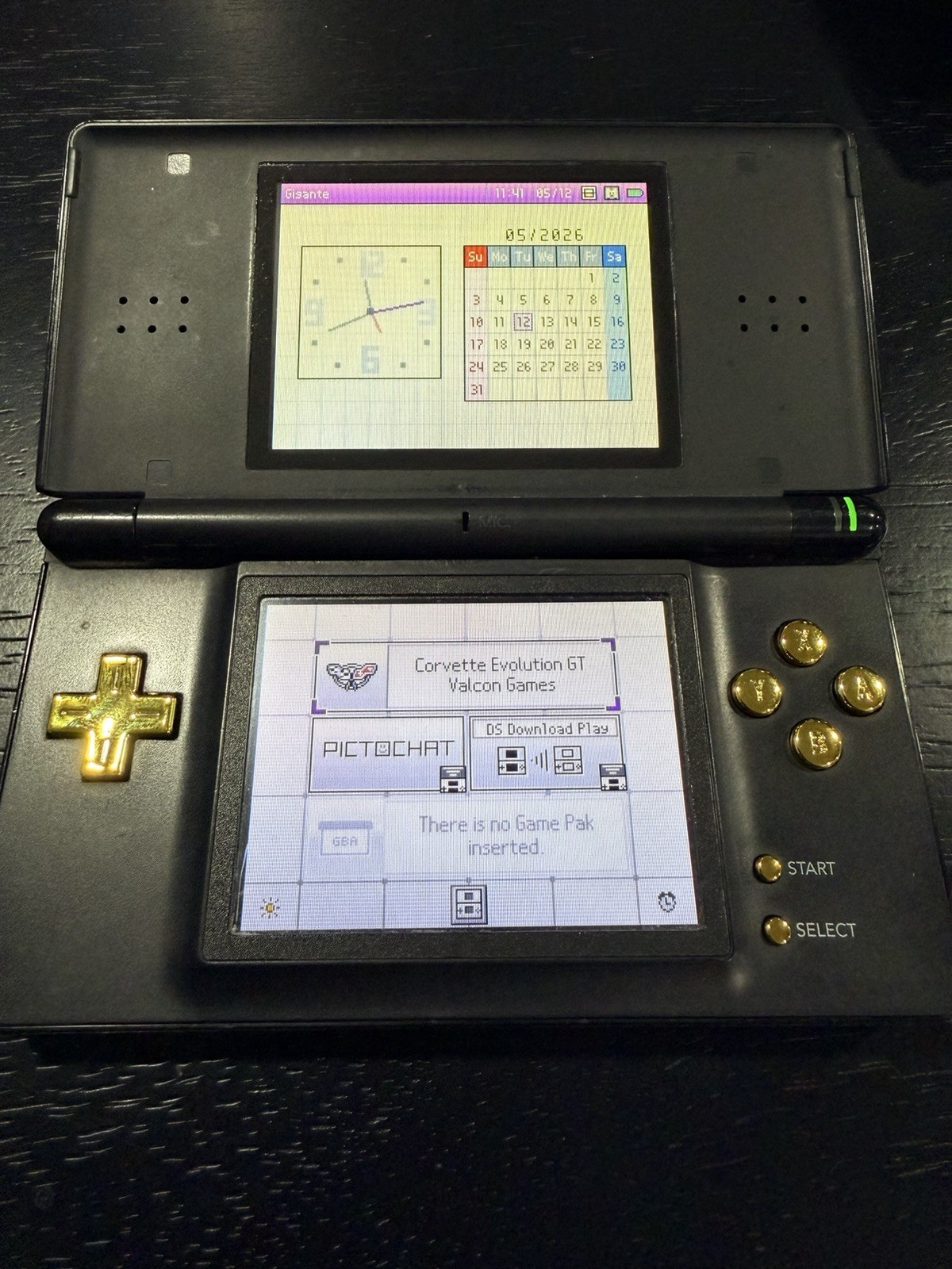 Nintendo DS Lite USA Black Handheld System W/ Case, game & Charger. Tested