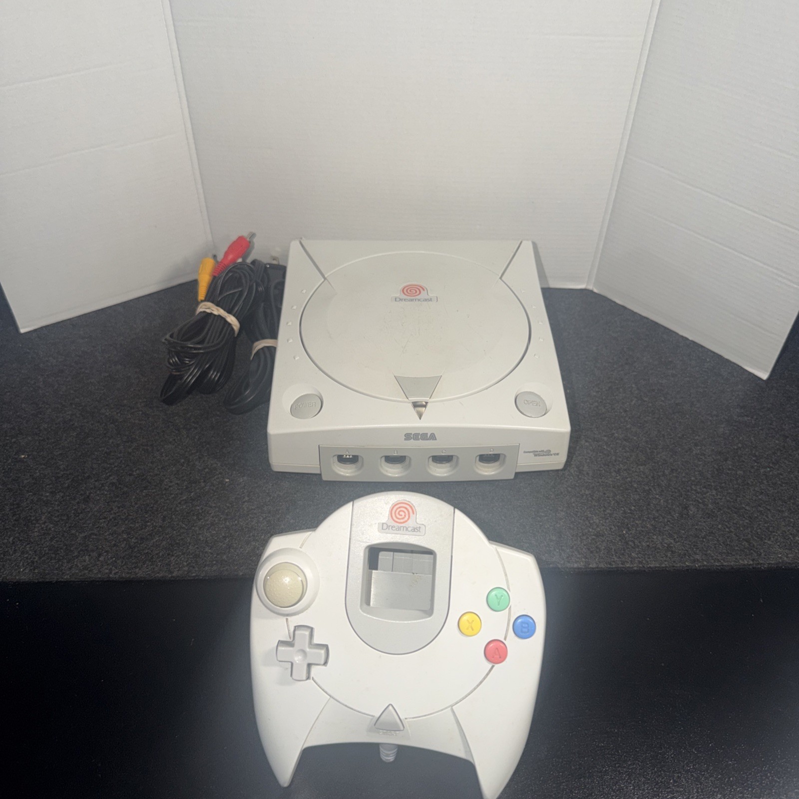 Sega Dreamcast Bundle – Console/Controller AV & power Cables – Tested Working