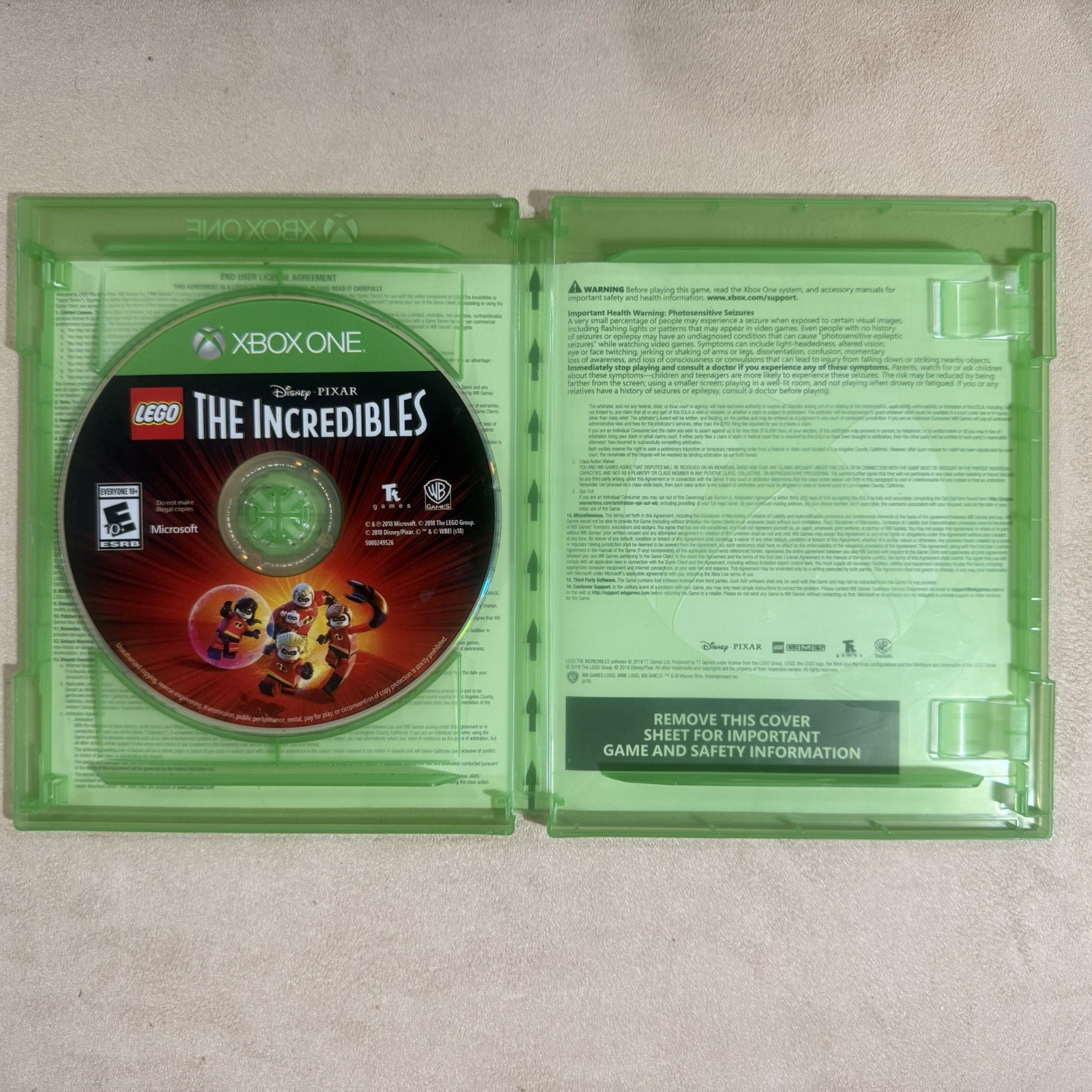 Works! Microsoft Xbox One Console LEGO The Incredibles Game Controller & Cables