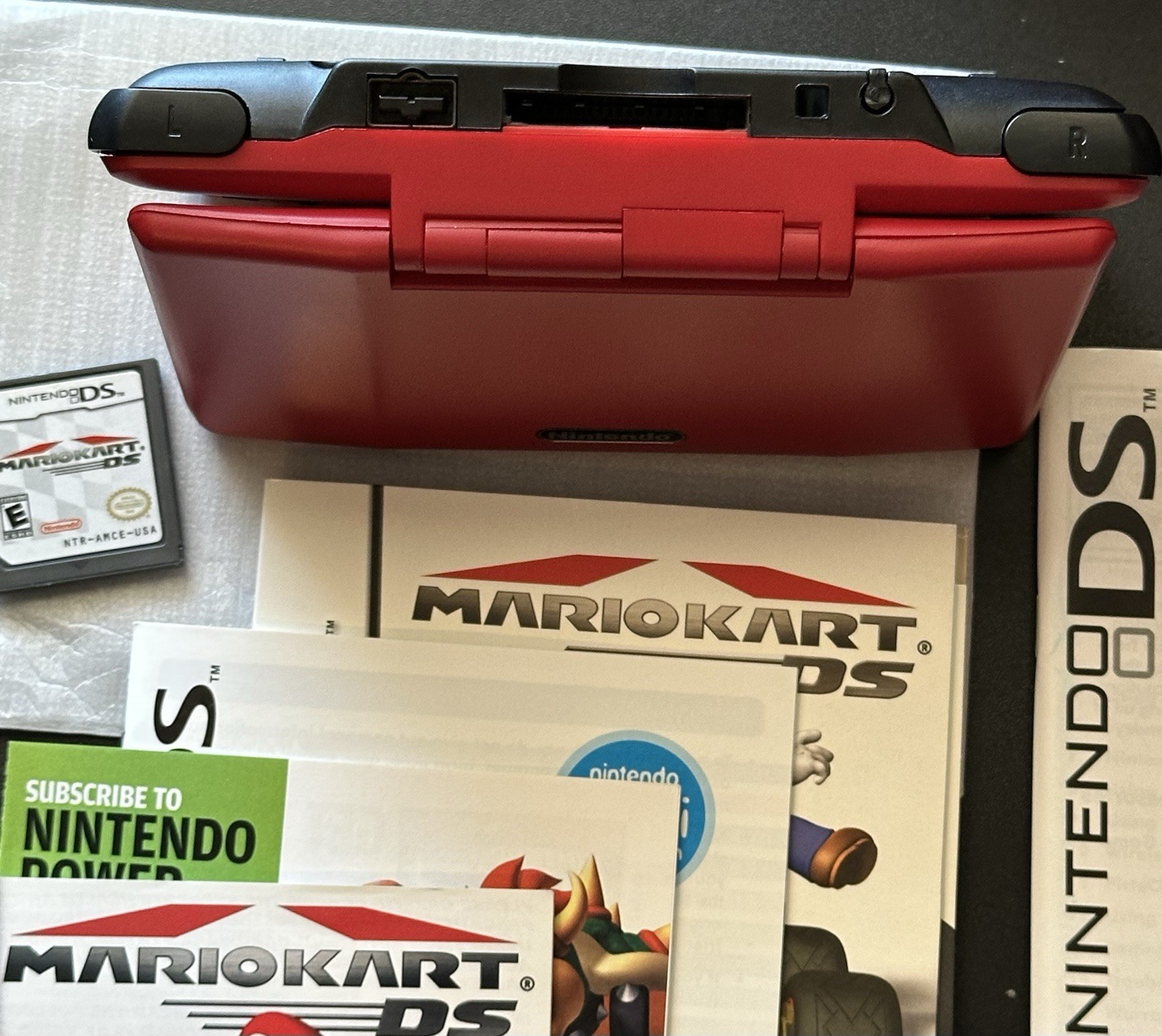 Nintendo DS Mario Kart Bundle Pack Hot Rod Red In Box Handheld Console System