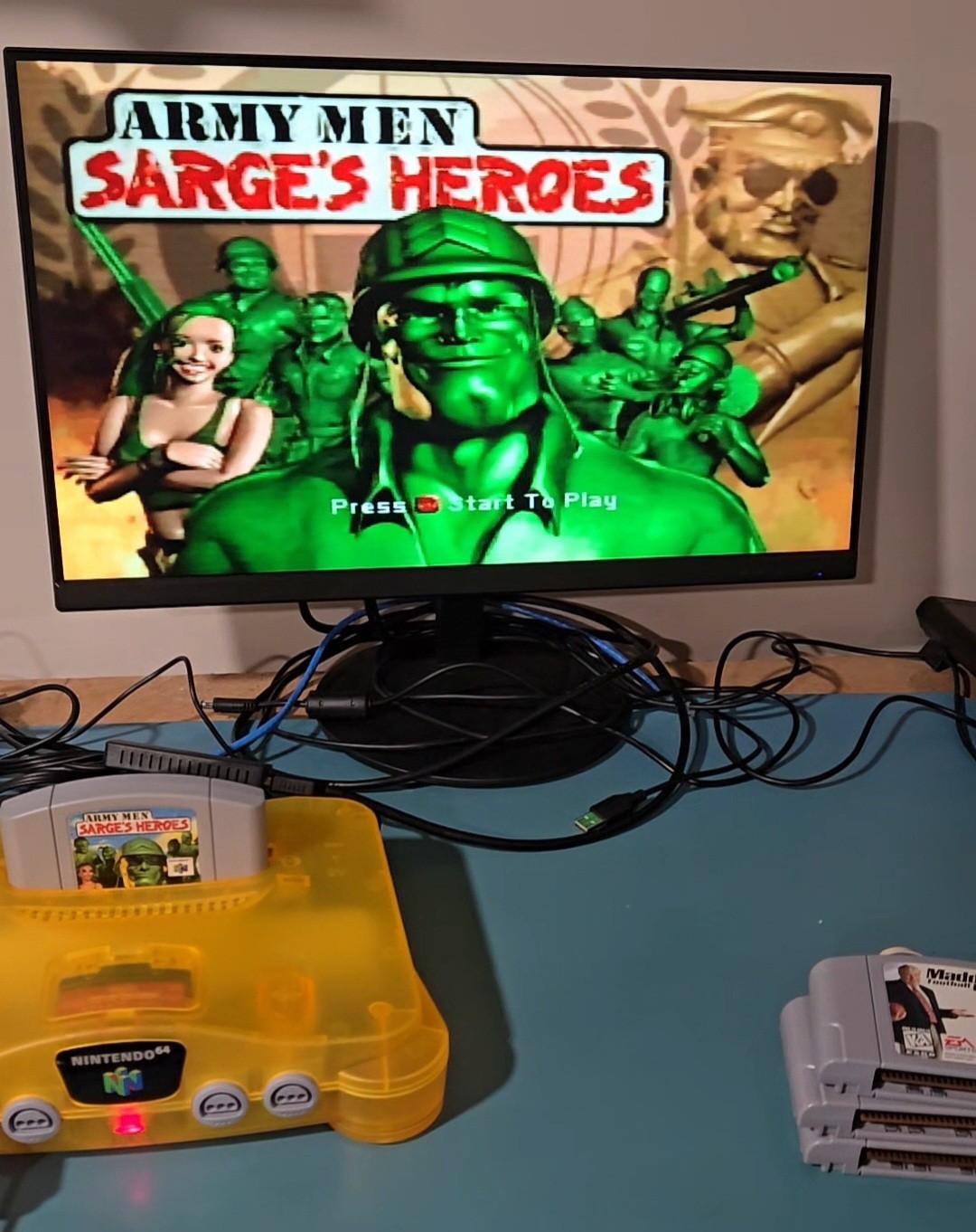 Nintendo 64 N64 Console Orange Reshell Tested Working