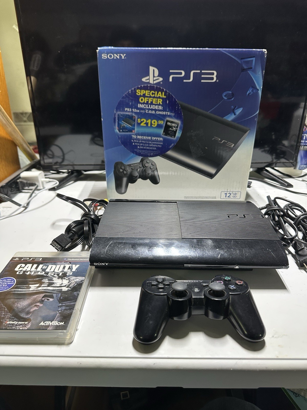 Sony PlayStation 3 Slim 12GB Console – Black (CECH4301A) With Call Of Duty Game