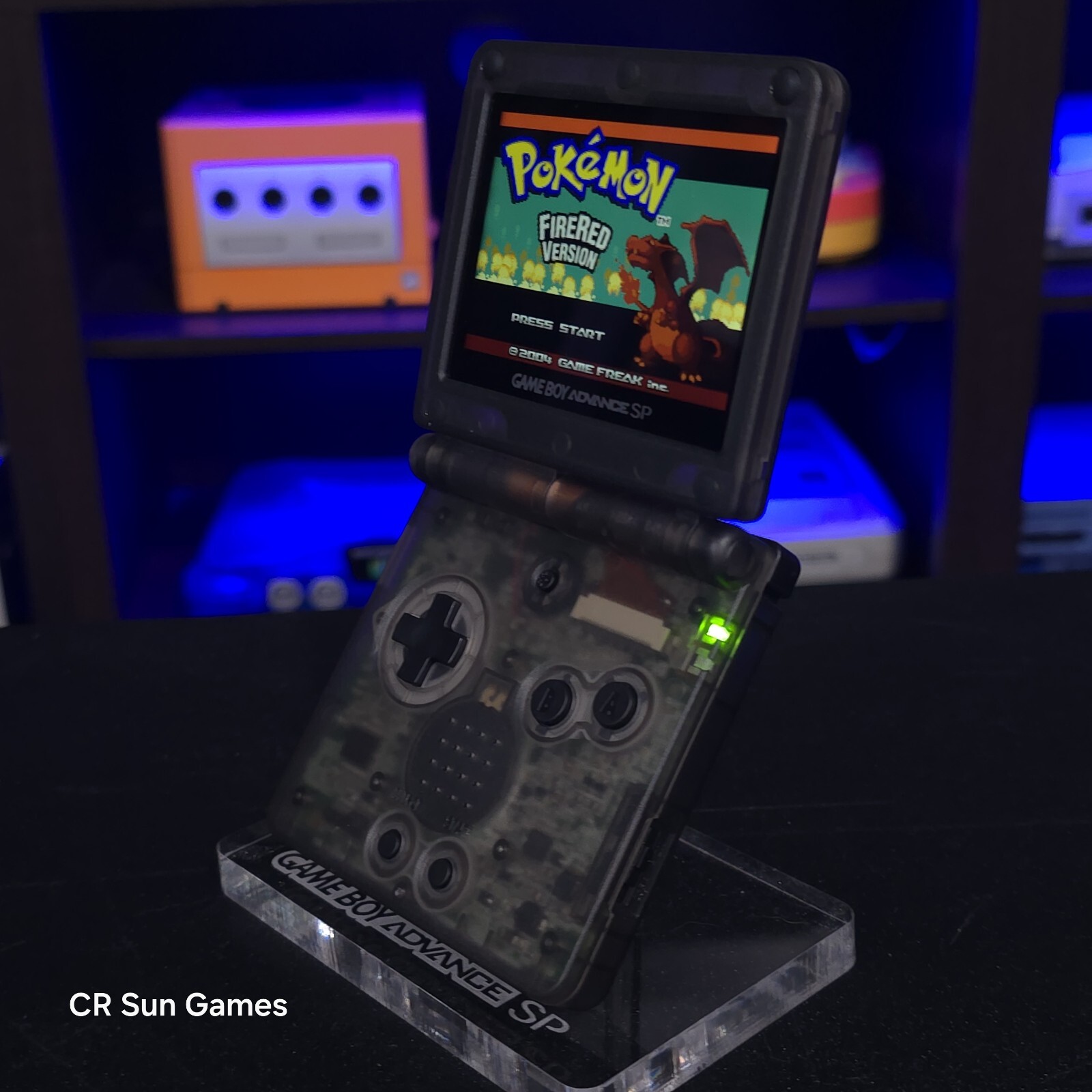 Smoke Grey Nintendo Game Boy Advance GBA SP IPS MOD Adjustable Brightness