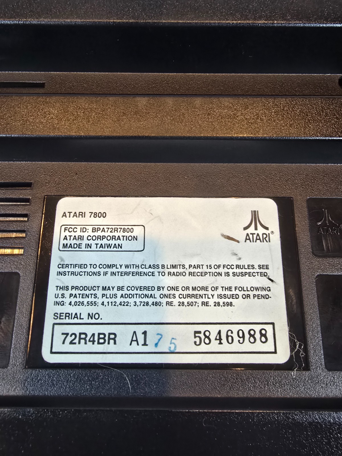 Atari 7800 Console w/Pole Position II,2 Controls, PSU, RF Cable A1 75 5846988