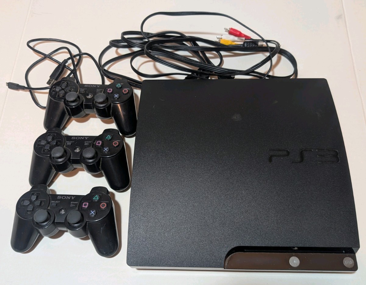 Sony PlayStation 3 Console PS3 Bundle With Three Controllers