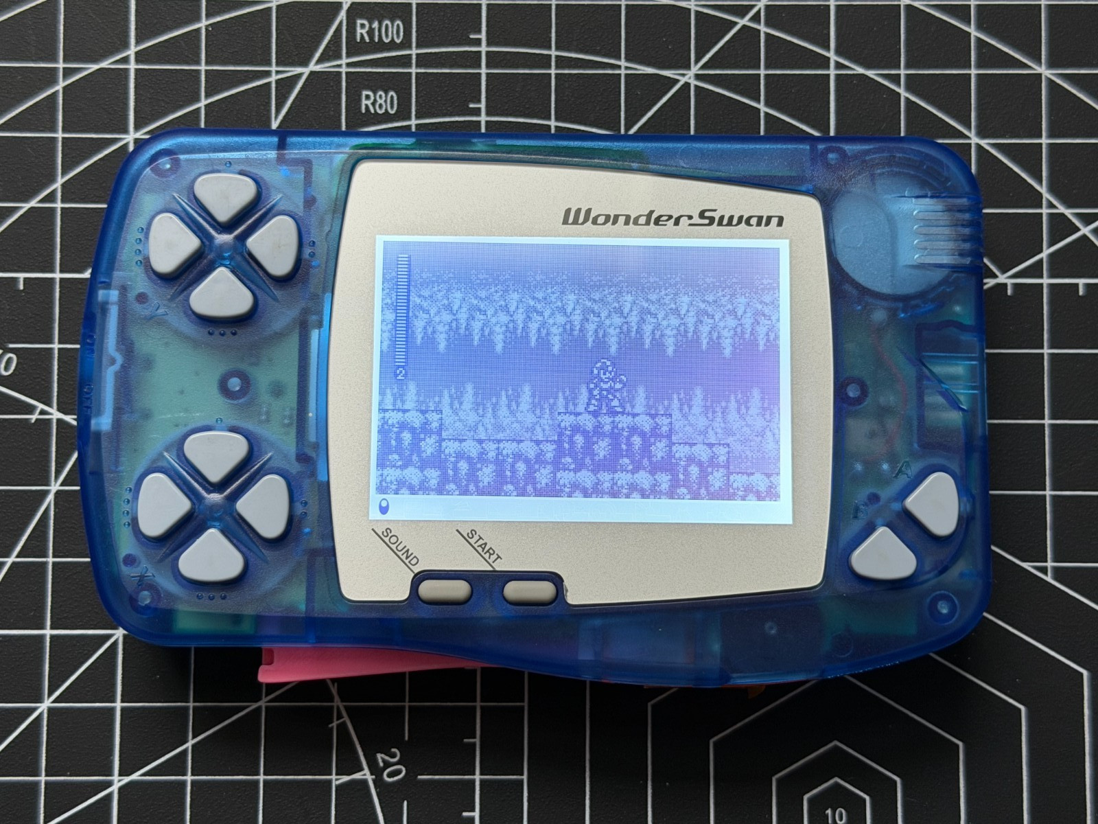 Bandai WonderSwan Mod Backlight For Original Screen – Skeleton Blue