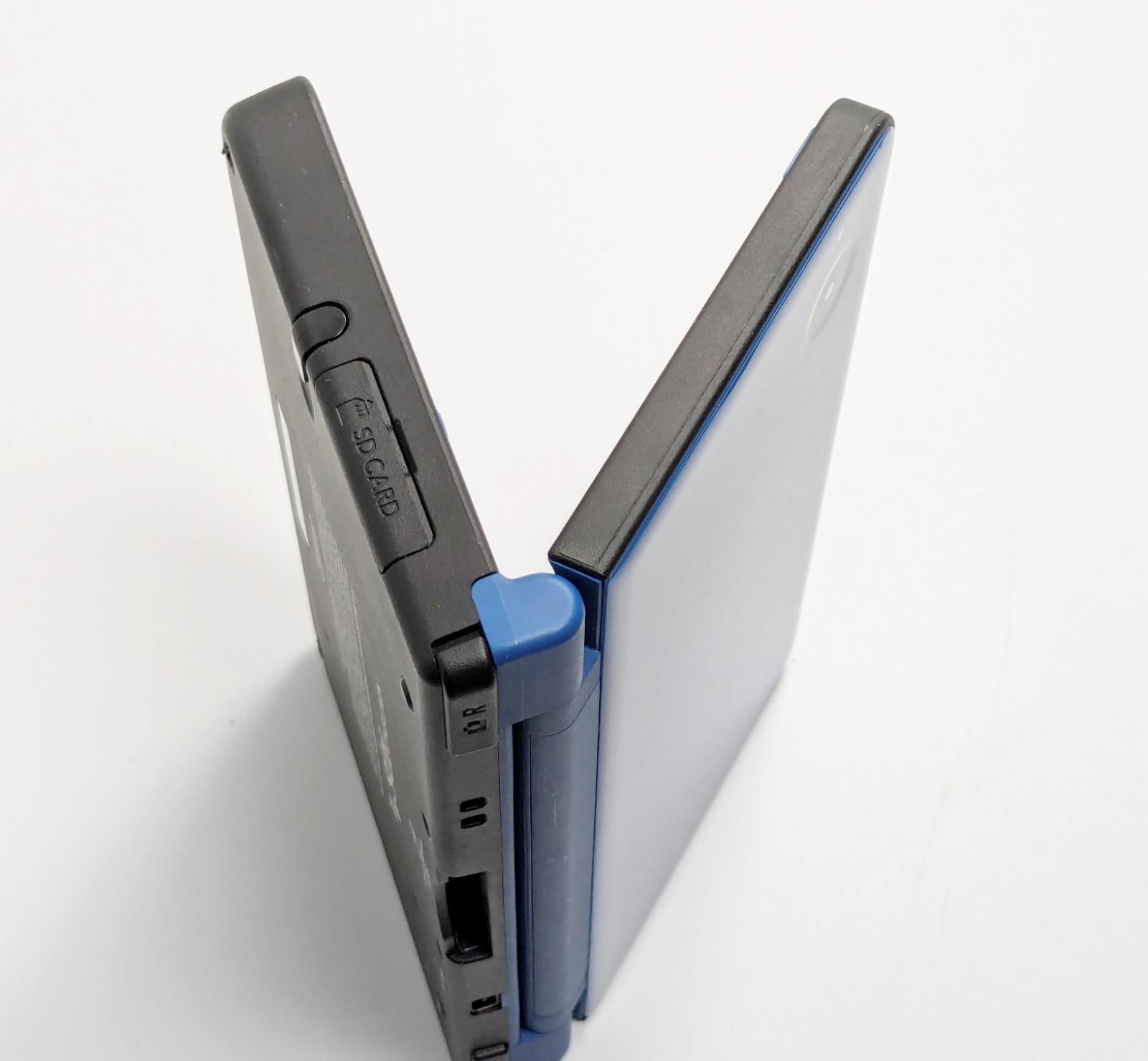 Nintendo DSi XL Works Damaged Screen NO BATTERY Midnight Blue AS IS For fix