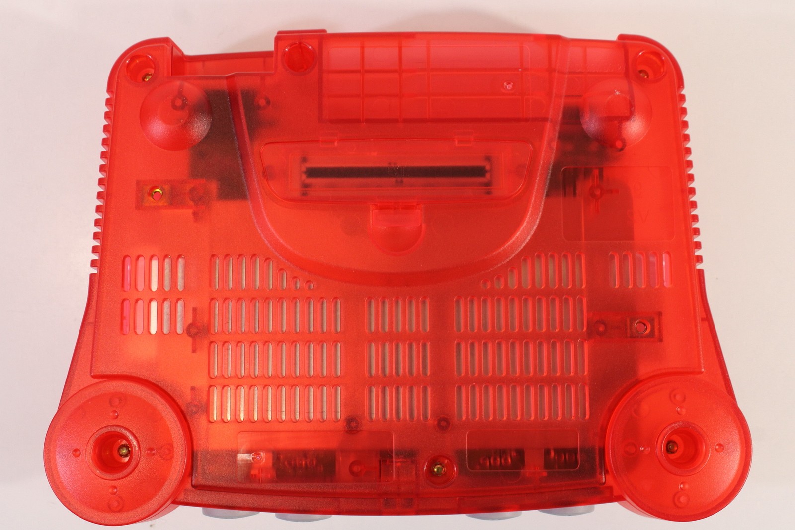 Nintendo 64 Clear Transparent Red Console NTSC REGION FREE N64 Controller LED