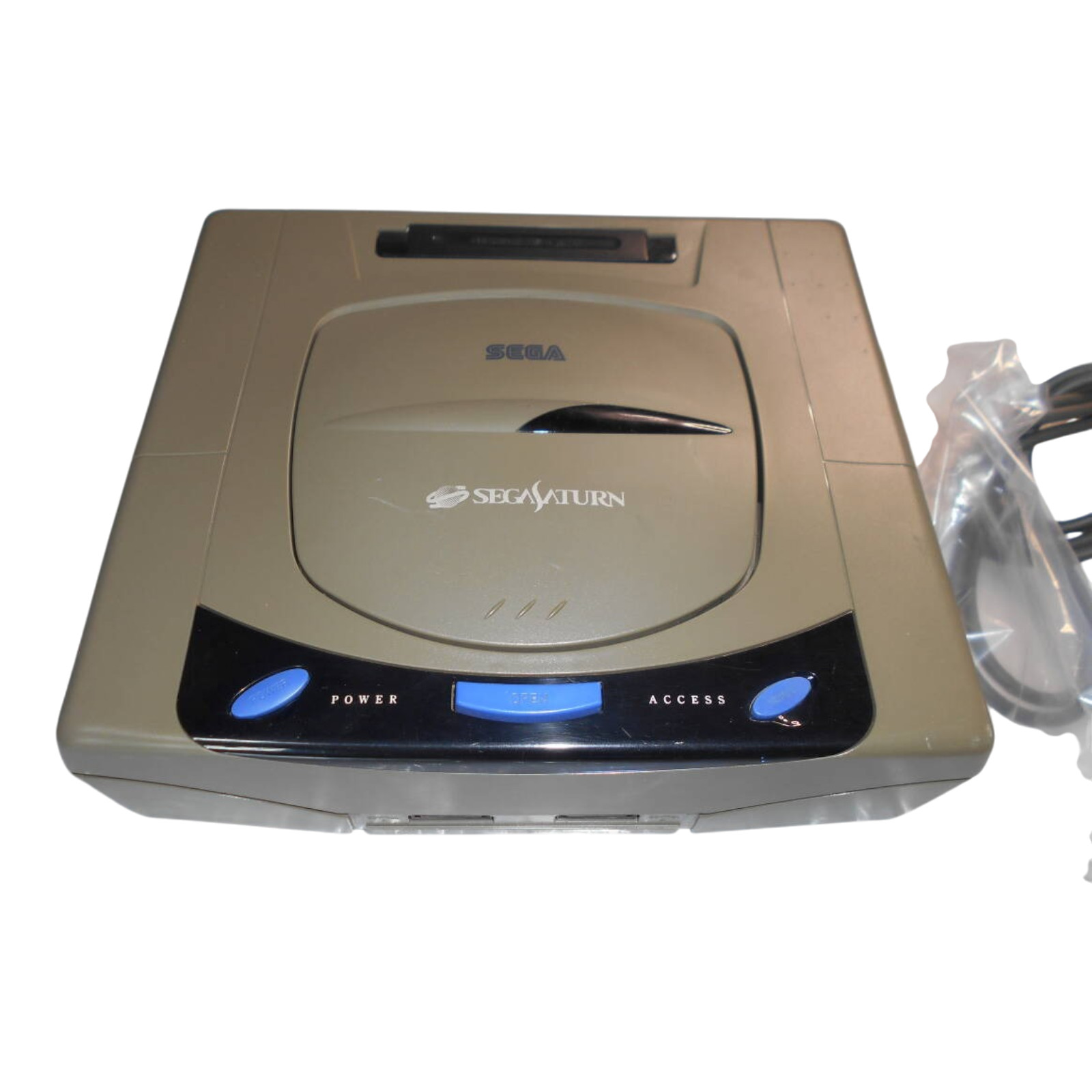 Sega Saturn SS Home Console HST-3210 Grey Tested working NTSC-J w/ Ctrlr+Cables