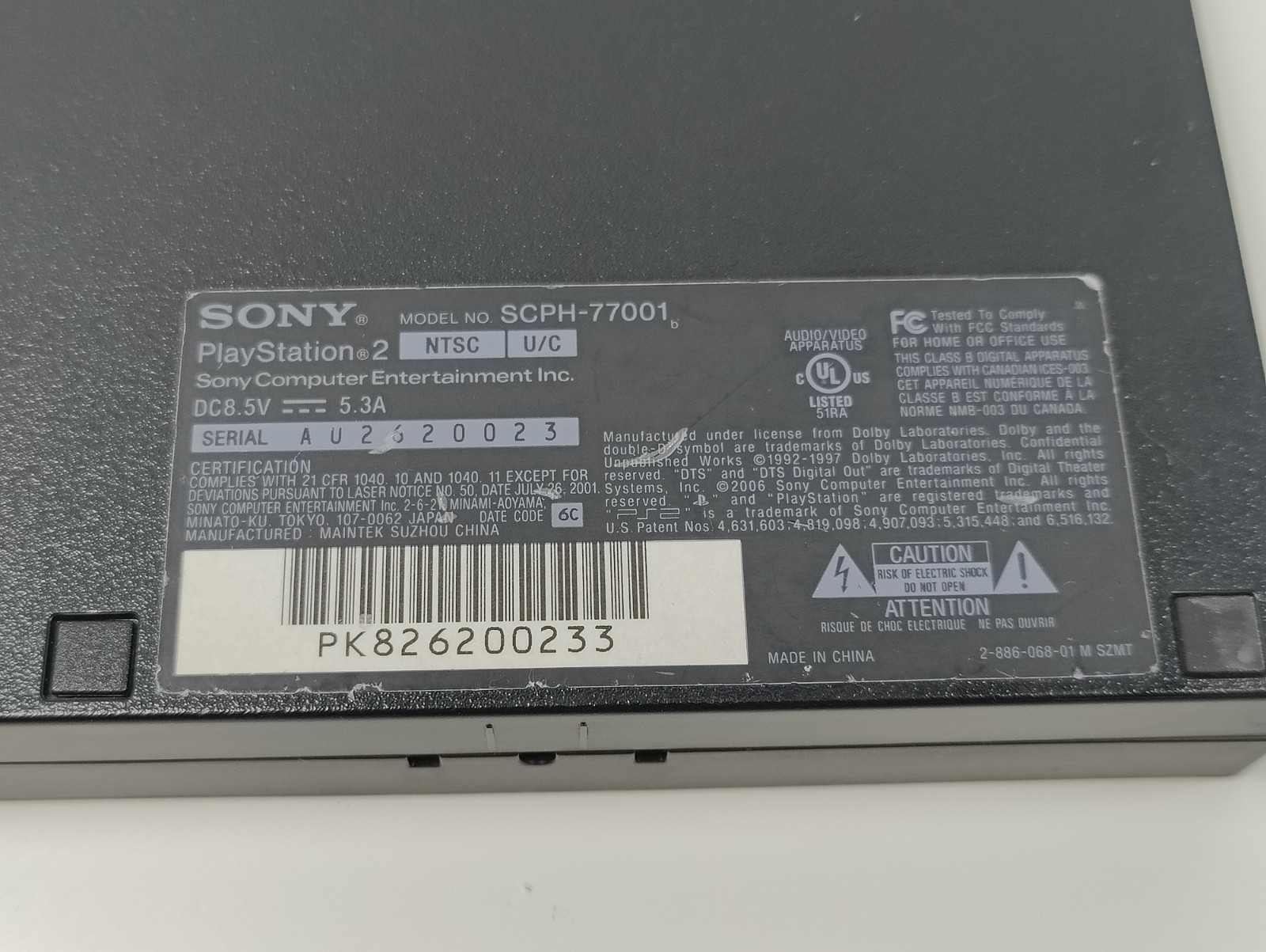 Sony PlayStation 2 Slim SCPH-77001 w/ Controller & Cords TESTED WORKS
