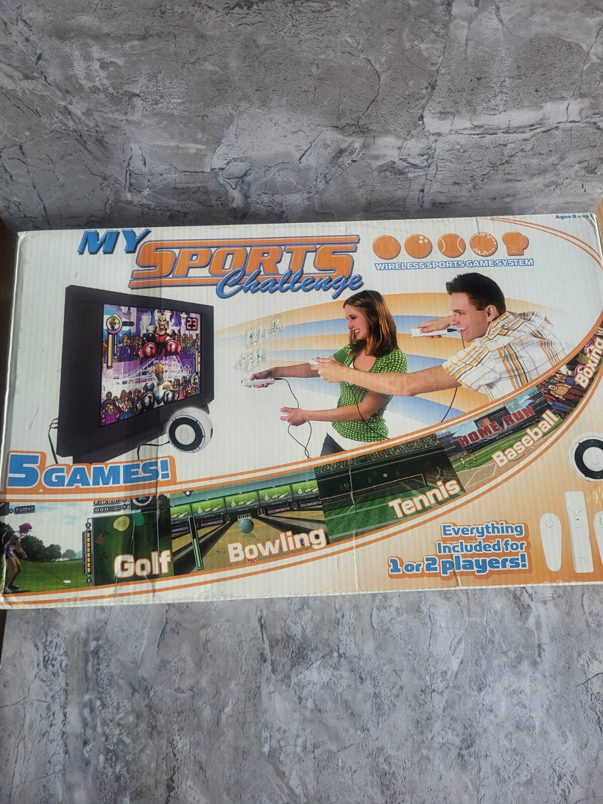 My Sports Challenge Wireless Sports Game System Five Games Set for 2 Players NEW