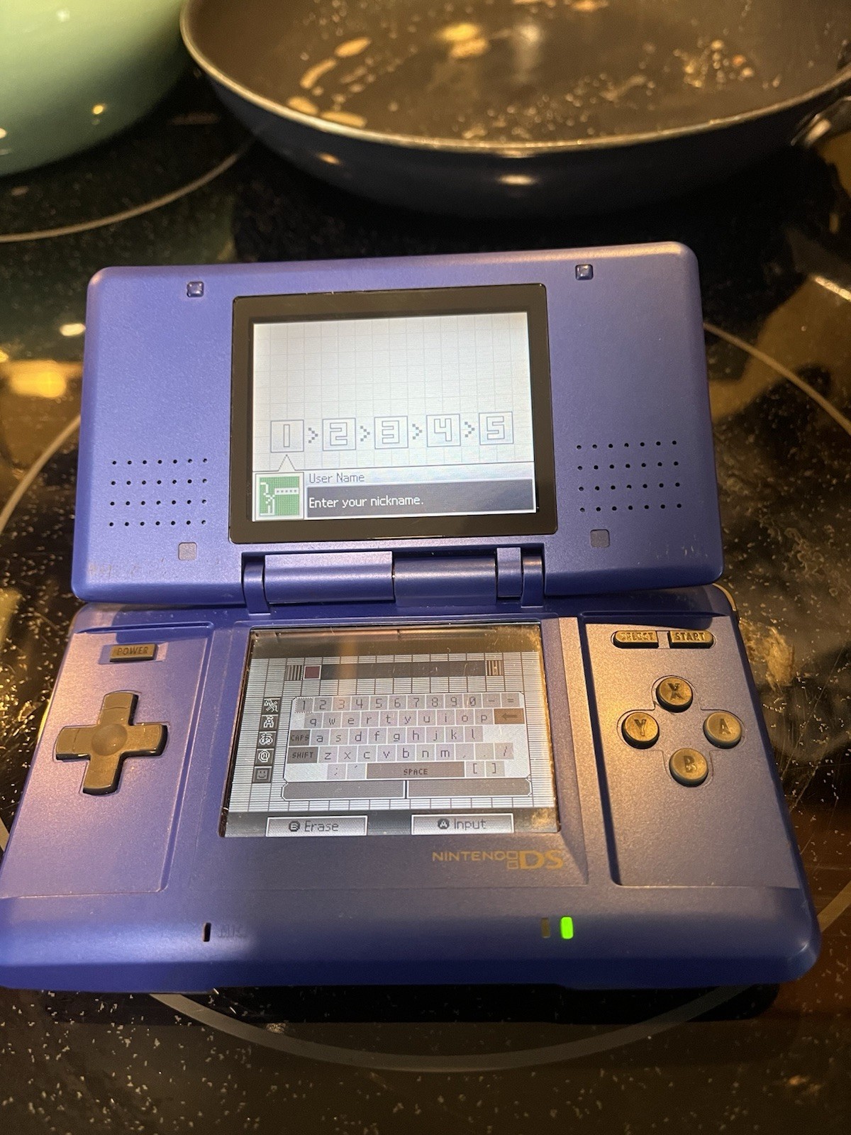 Original Nintendo DS NTR-001 Blue (No Stylus) FULLY TESTED & WORKING