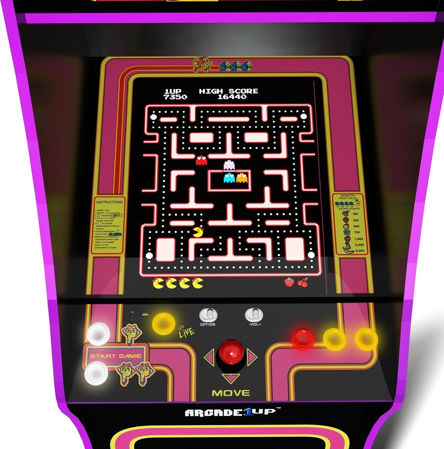 Arcade1Up Ms. Pac-Man Bandai Namco Legacy Arcade Machine 14-in-1 Wi-Fi
