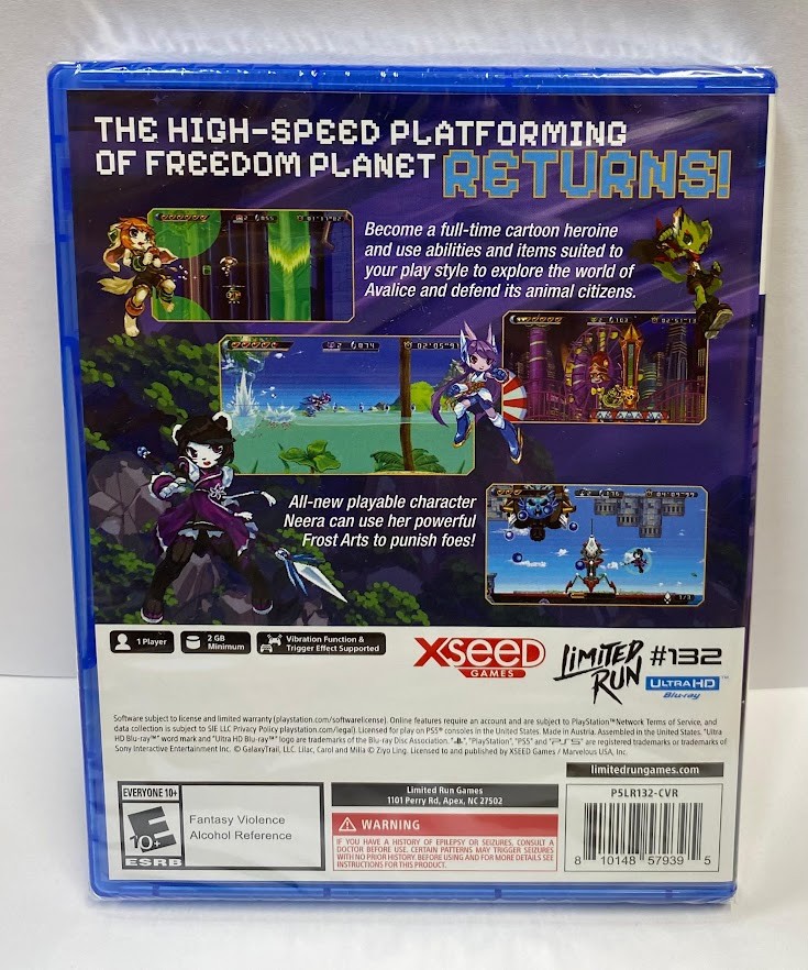 Freedom Planet 2 PS5 Brand New Game Special (2019 Platform)