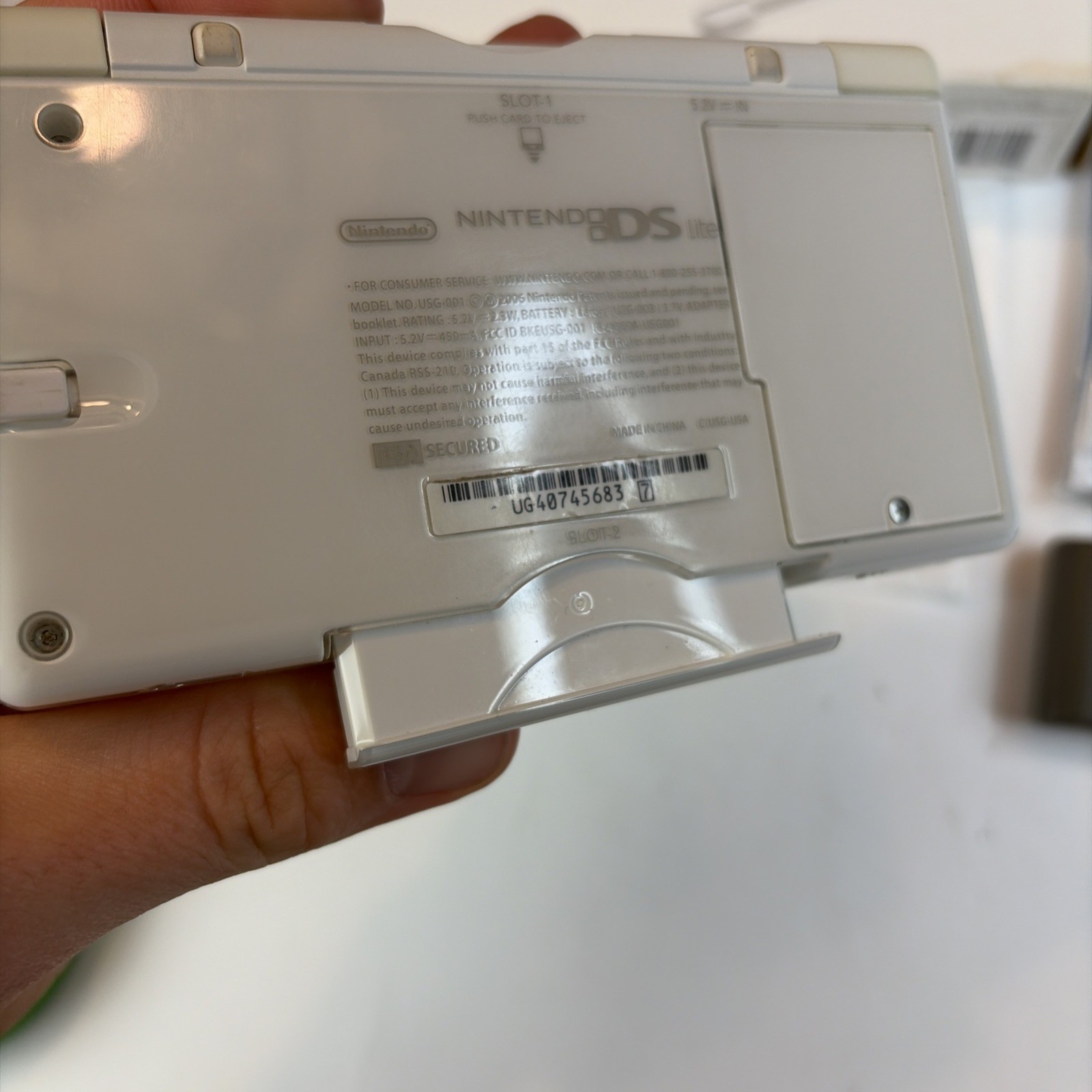 Nintendo DS Lite Polar White Handheld System Complete In Box Tested CIB