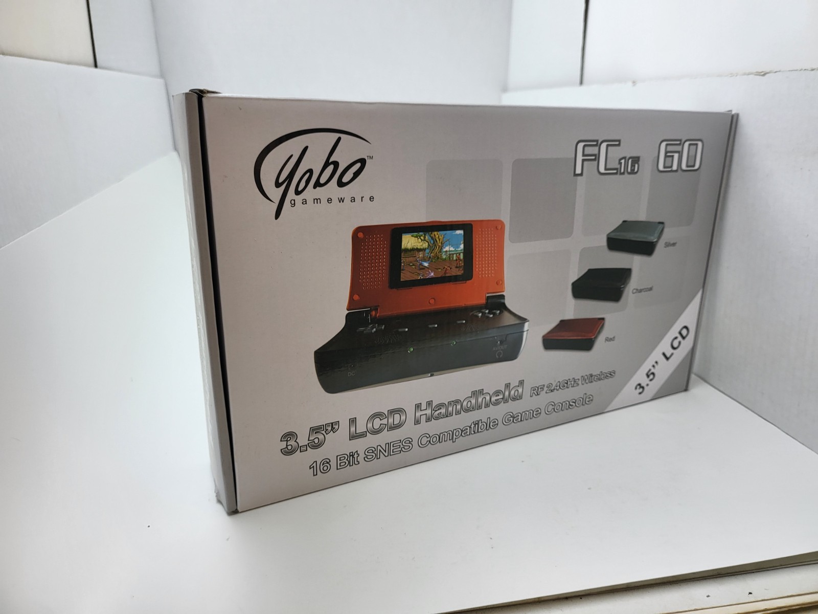 NEW CHARCOAL YOBO FC16 GO Portable SNES Console W/ 2 Wireless Controllers 9G