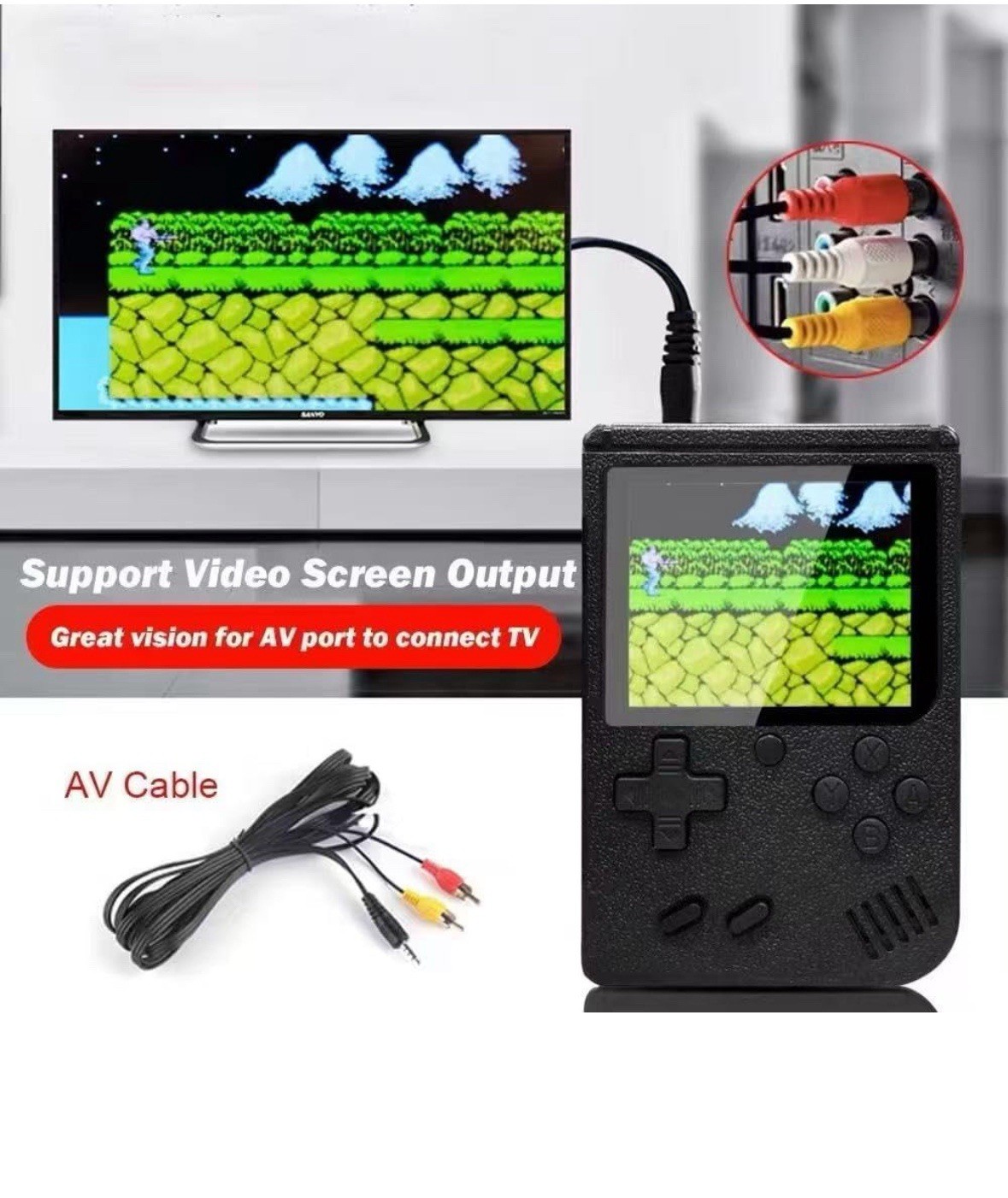 3.0 Inch LCD Screen Retro Video Game Console Built-In 400 in Handheld NEW