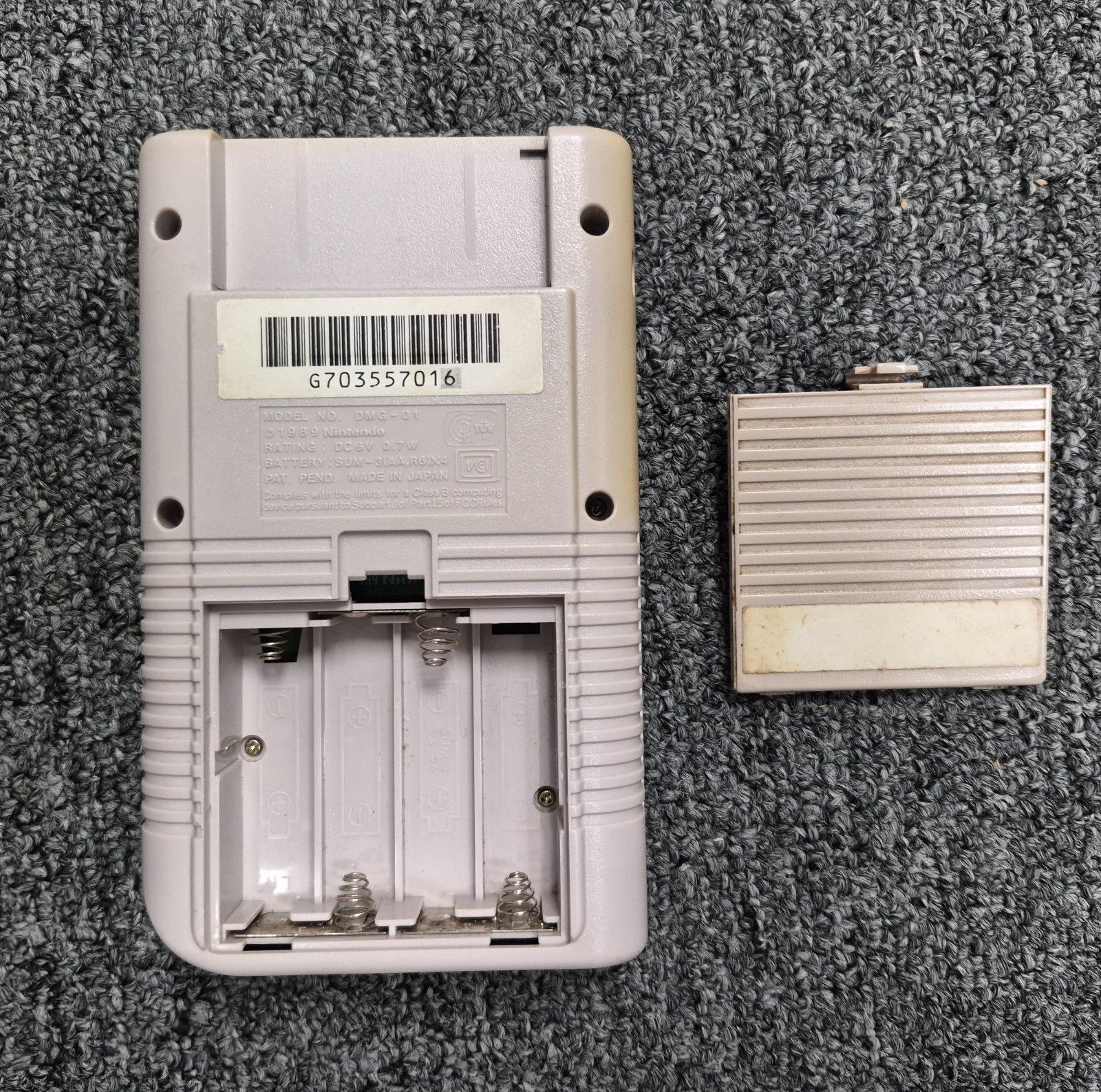Nintendo Game Boy Launch Edition Handheld System Original GB Gray Tested!